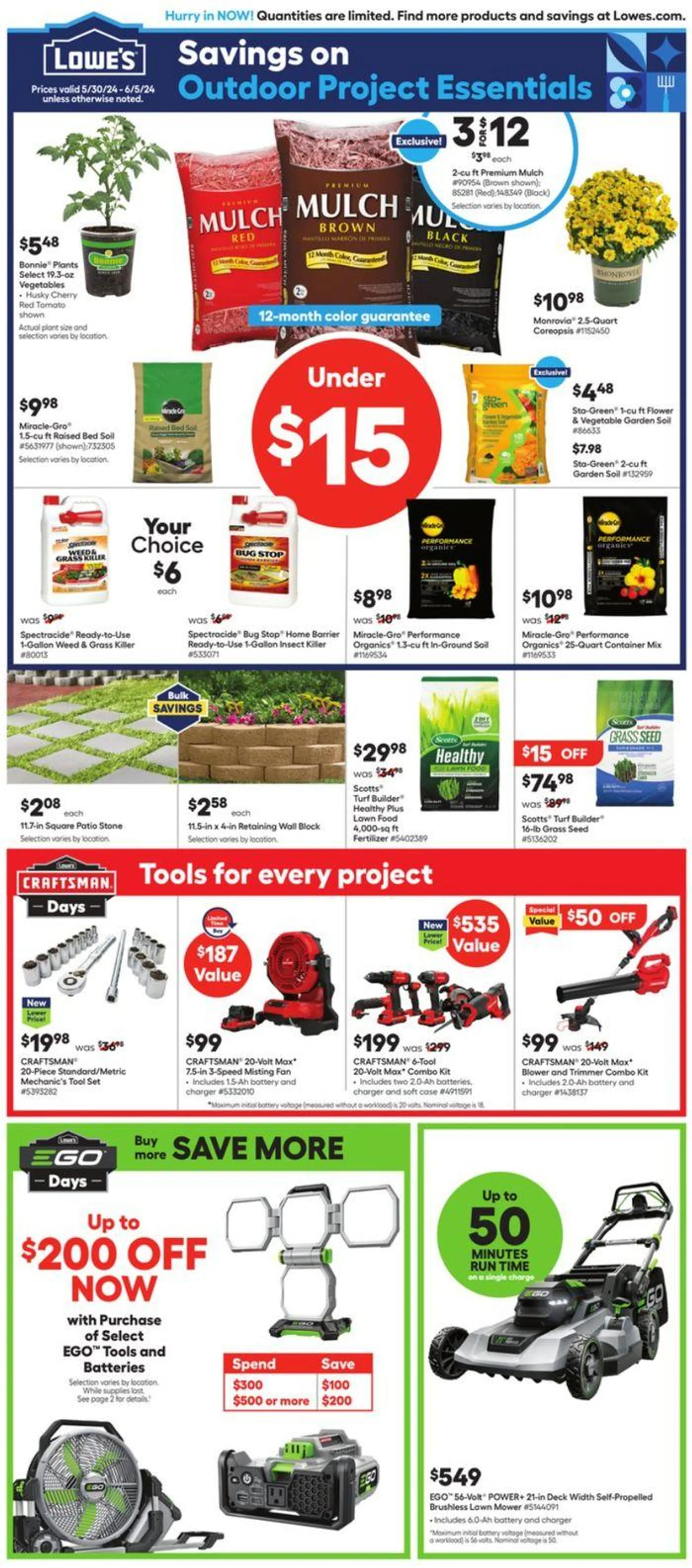 Savings on Outdoor Project Essentials - 1