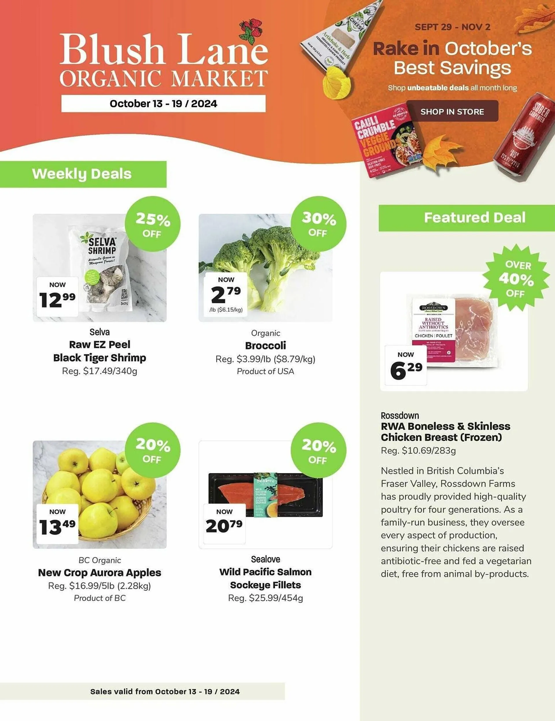 Blush Lane Organics flyer - 1