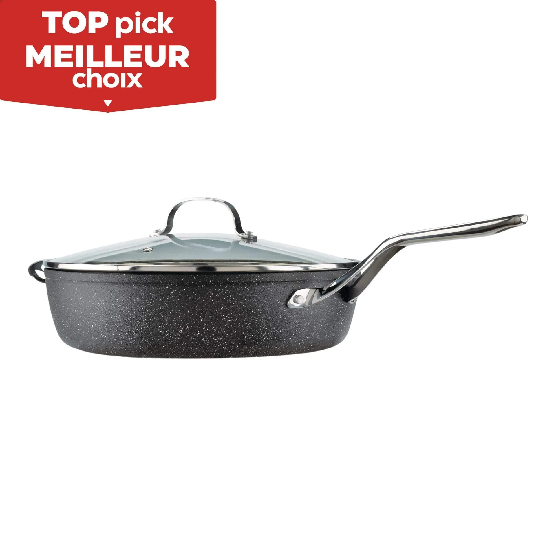 Heritage The Rock Jumbo Cooker, Non-Stick, PFOA-Free, Oven & Dishwasher Safe, 30cm