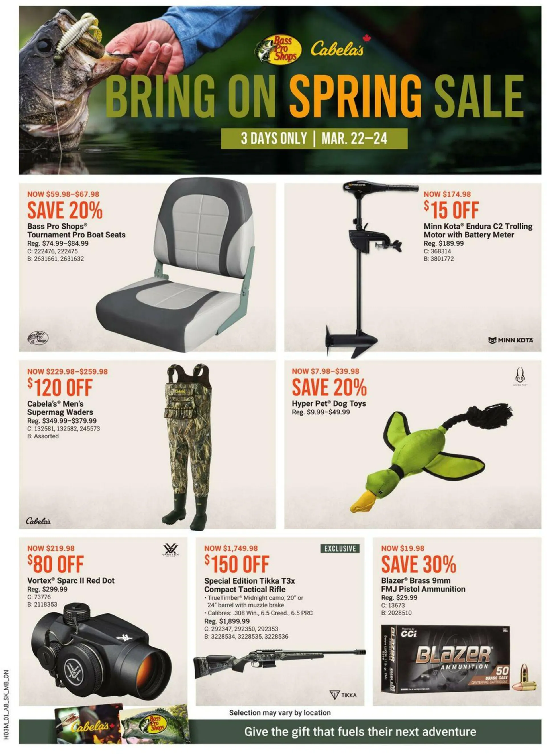 Bass Pro Current flyer from March 22 to March 24 2024 - flyer page 1