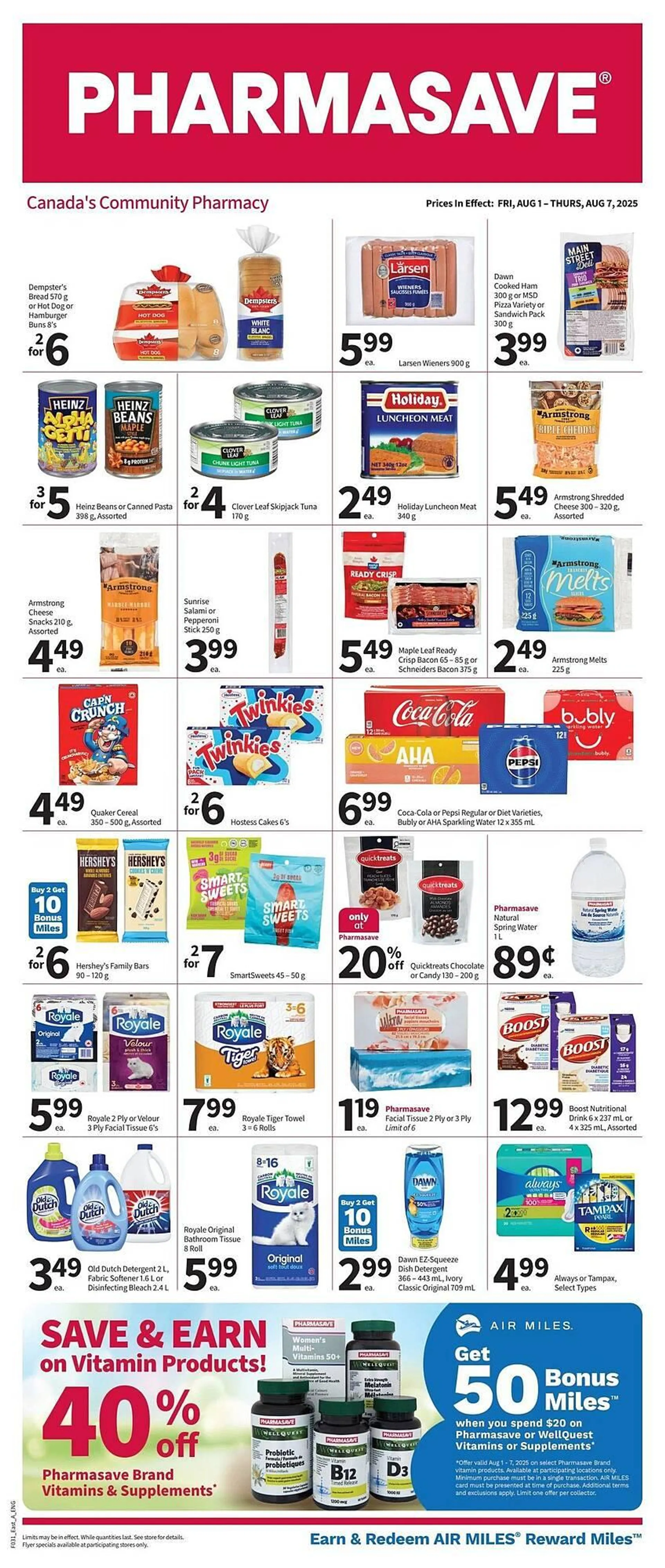 Pharmasave flyer from August 1 to August 7 2025 - flyer page 1