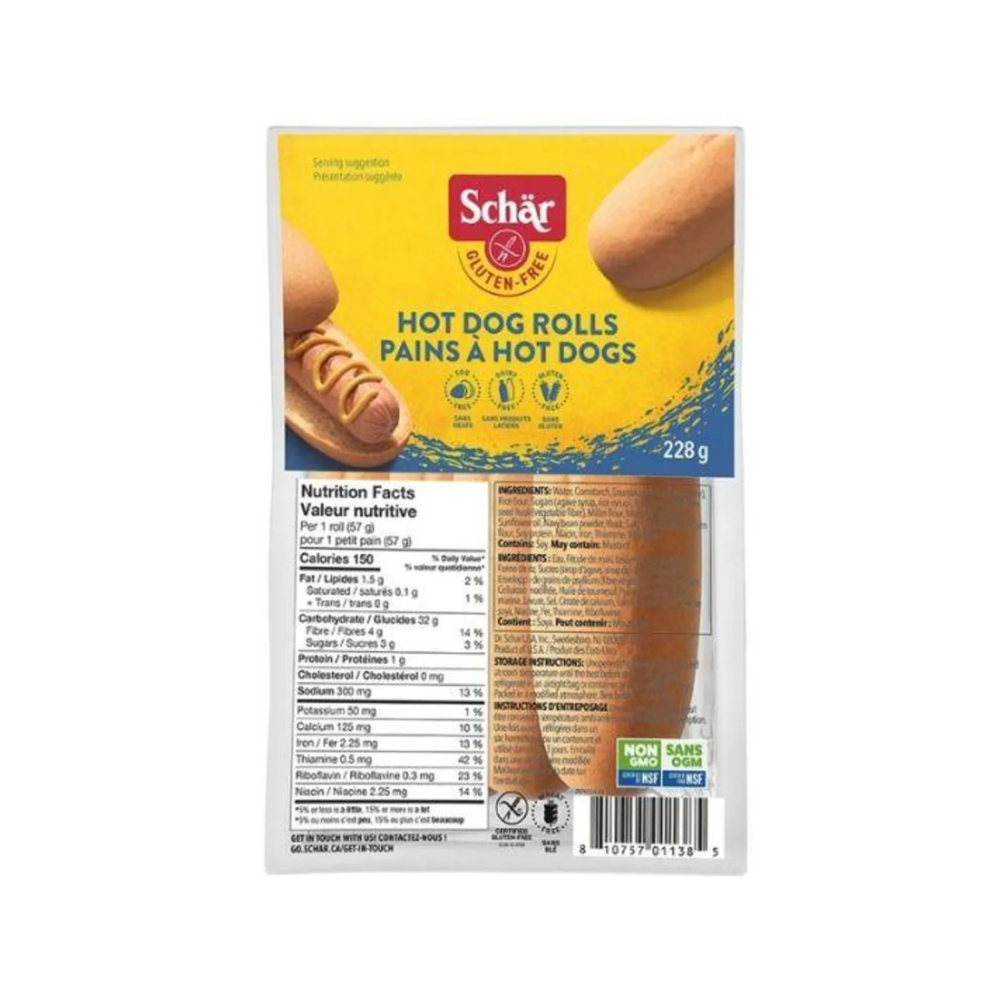 Pains à hot dog sans gluten | 228 g
