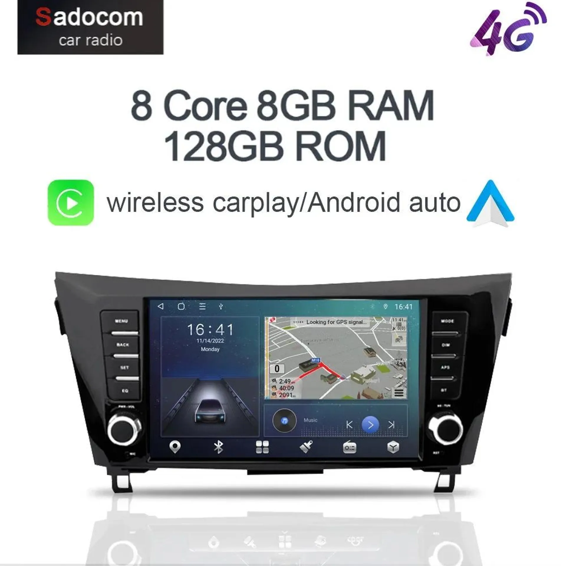 9" DSP Android 12.0 6GB + 128G Carplay Car DVD Player GPS WIFI Bluetooth 5.0 RDS Radio For For NISSAN X-TRAIL Qashqai 2014-2020