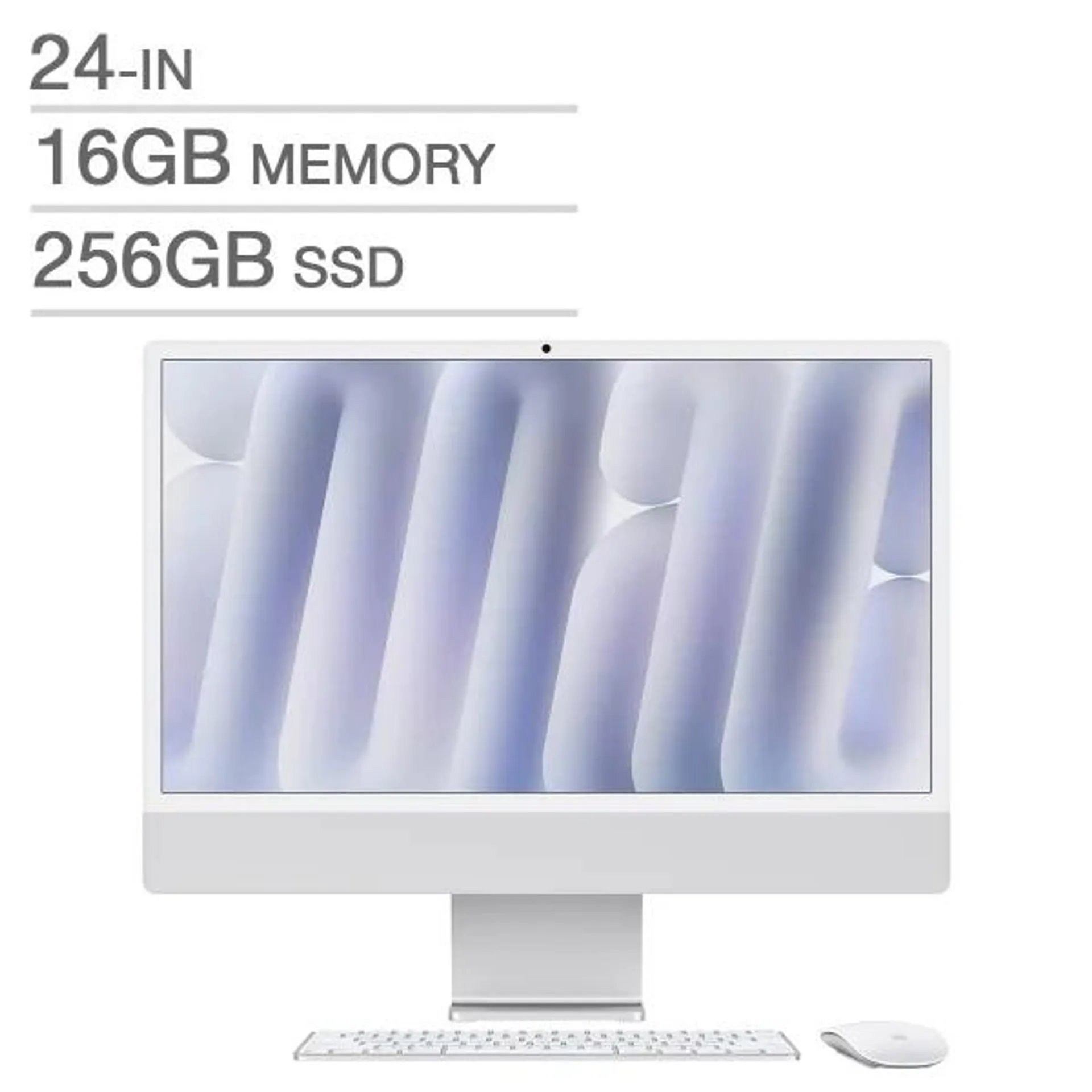 Apple 24 in. iMac, Apple M4 Chip - 16 GB RAM, 256 GB SSD, Silver