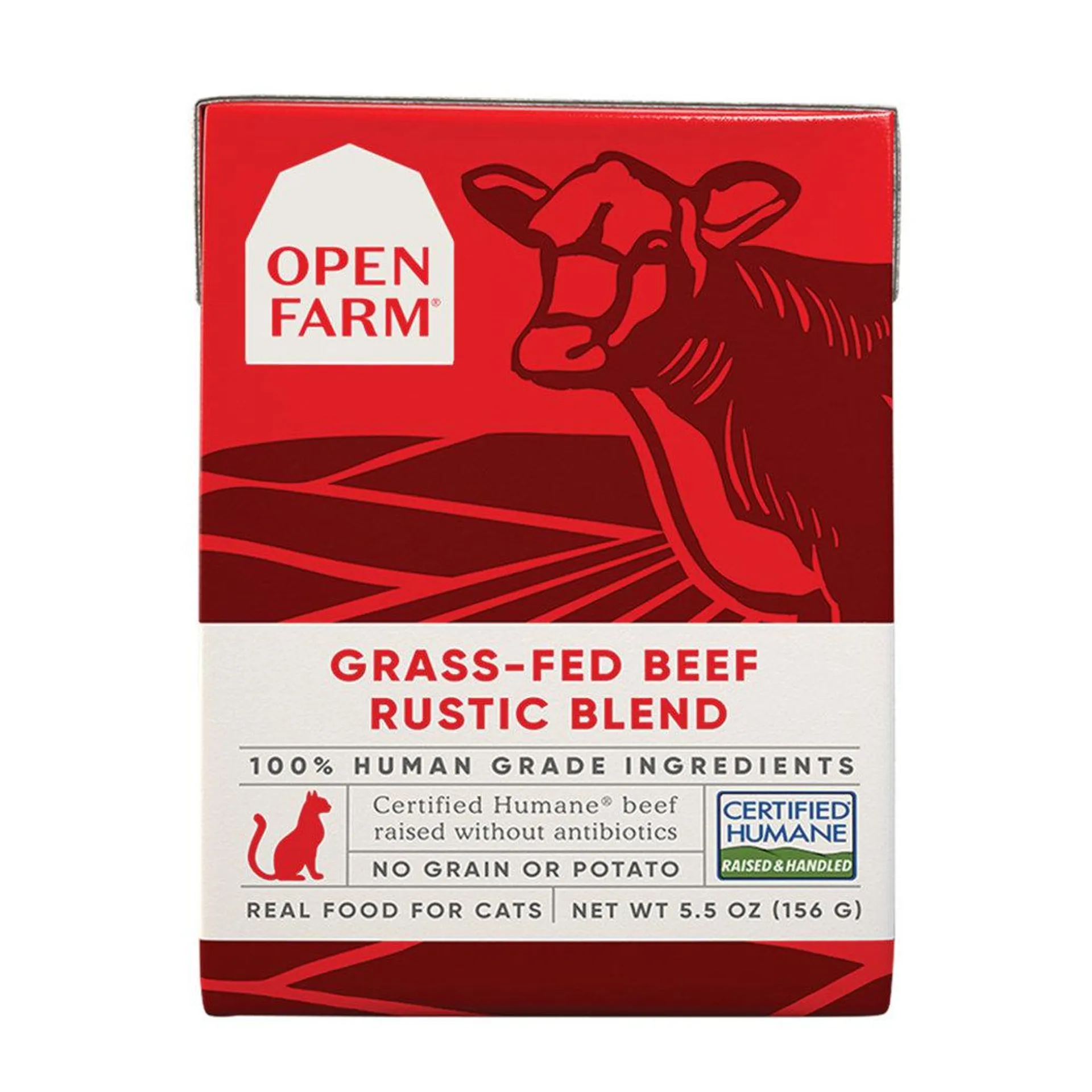 Open Farm, Grass Fed Beef Rustic Blend Cat Wet Food - 156 g - Wet Cat Food