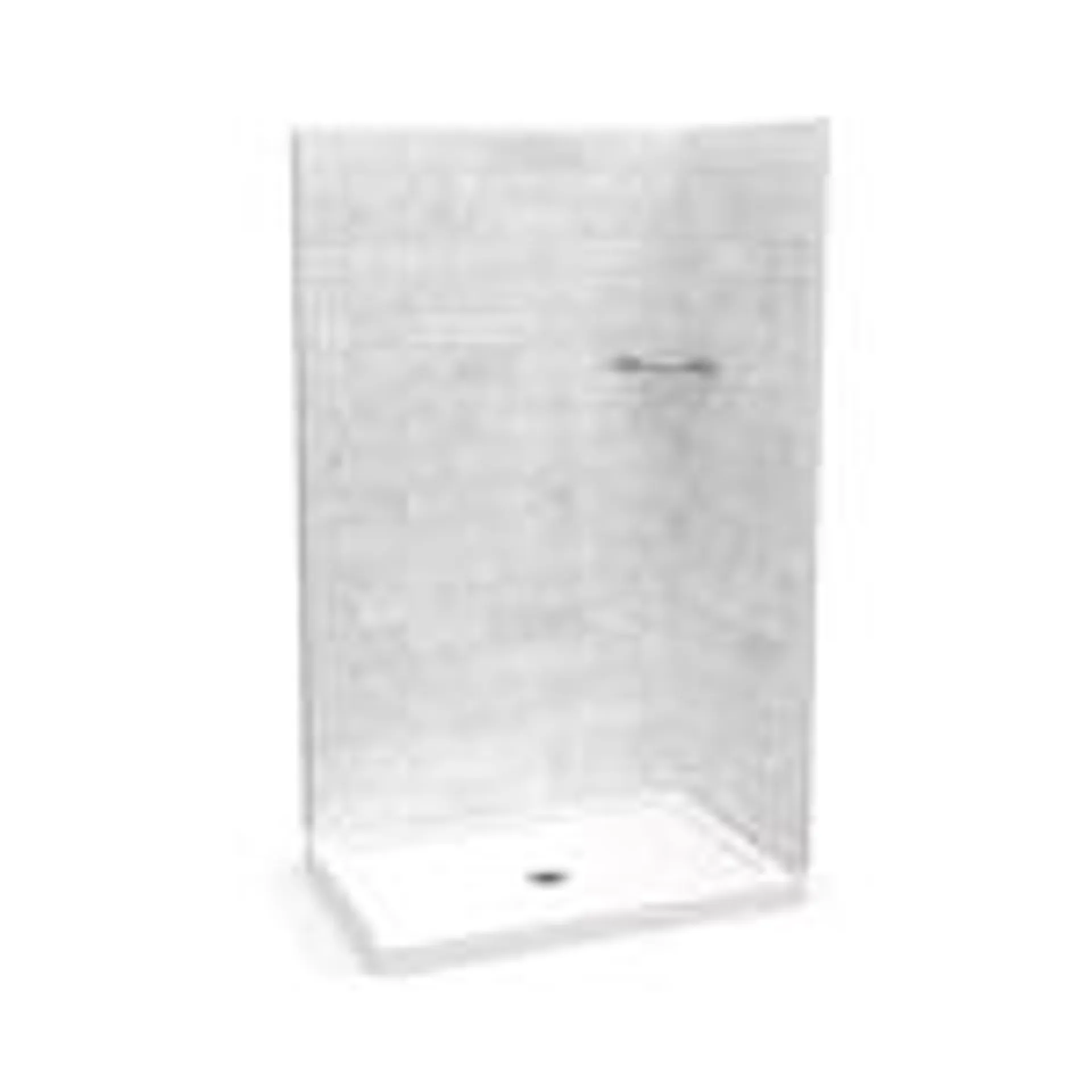 Utile 48L x 32W x 84H-inch Corner Shower Kit with Marble Cararra Shower Walls (Shelf Included) & Olympia Centre Drain Acrylic Base