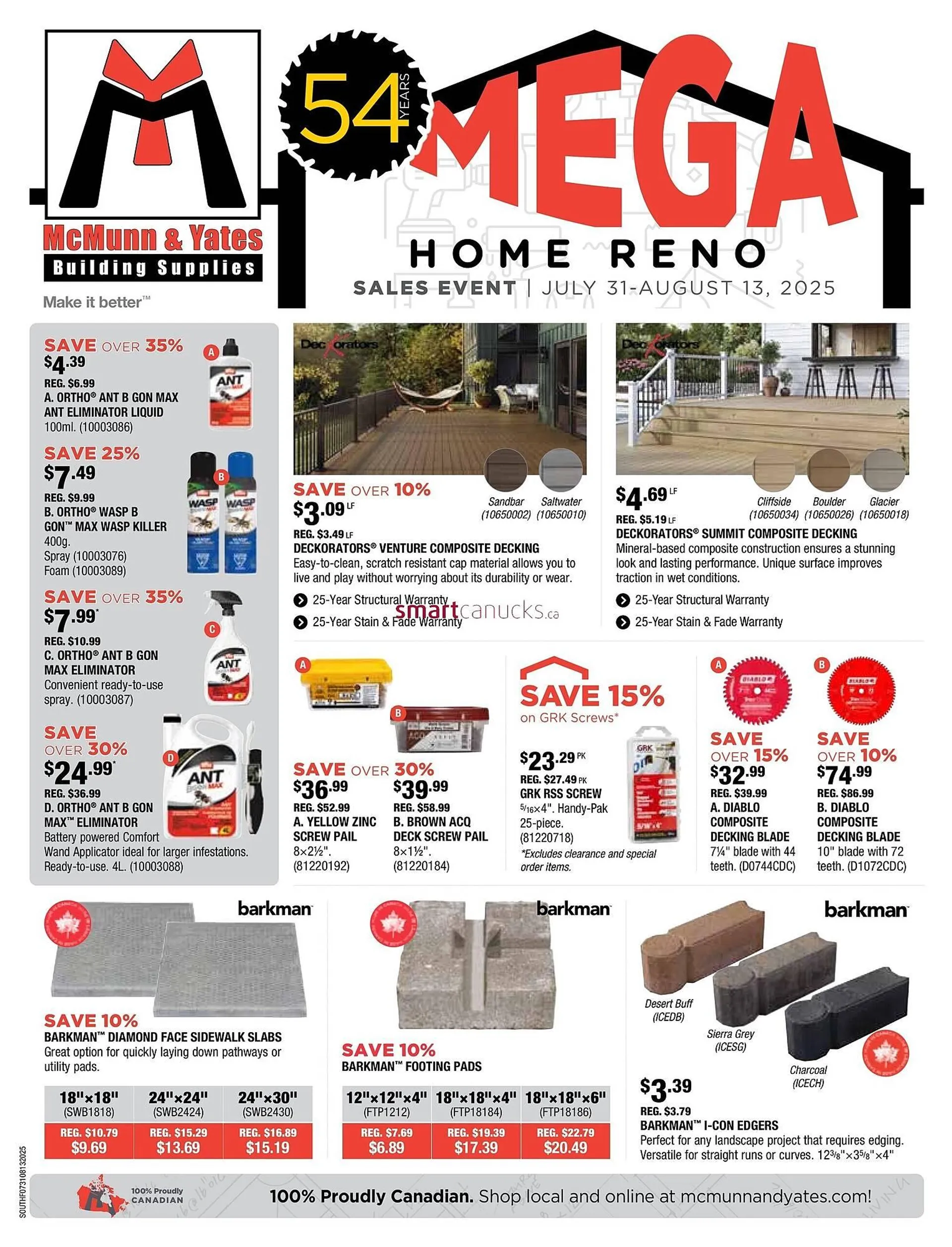 McMunn & Yates Building Supplies flyer from July 31 to August 6 2025 - flyer page 1