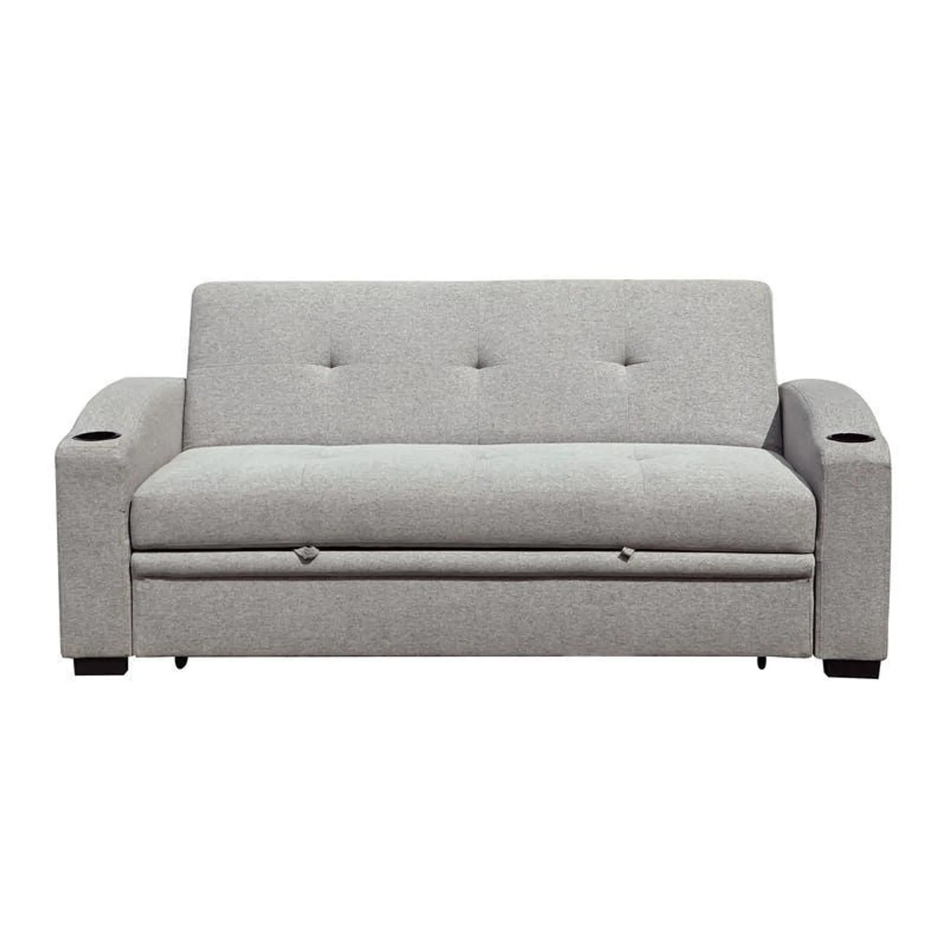 Sofa convertible avec porte-gobelets et pochettes de rangement