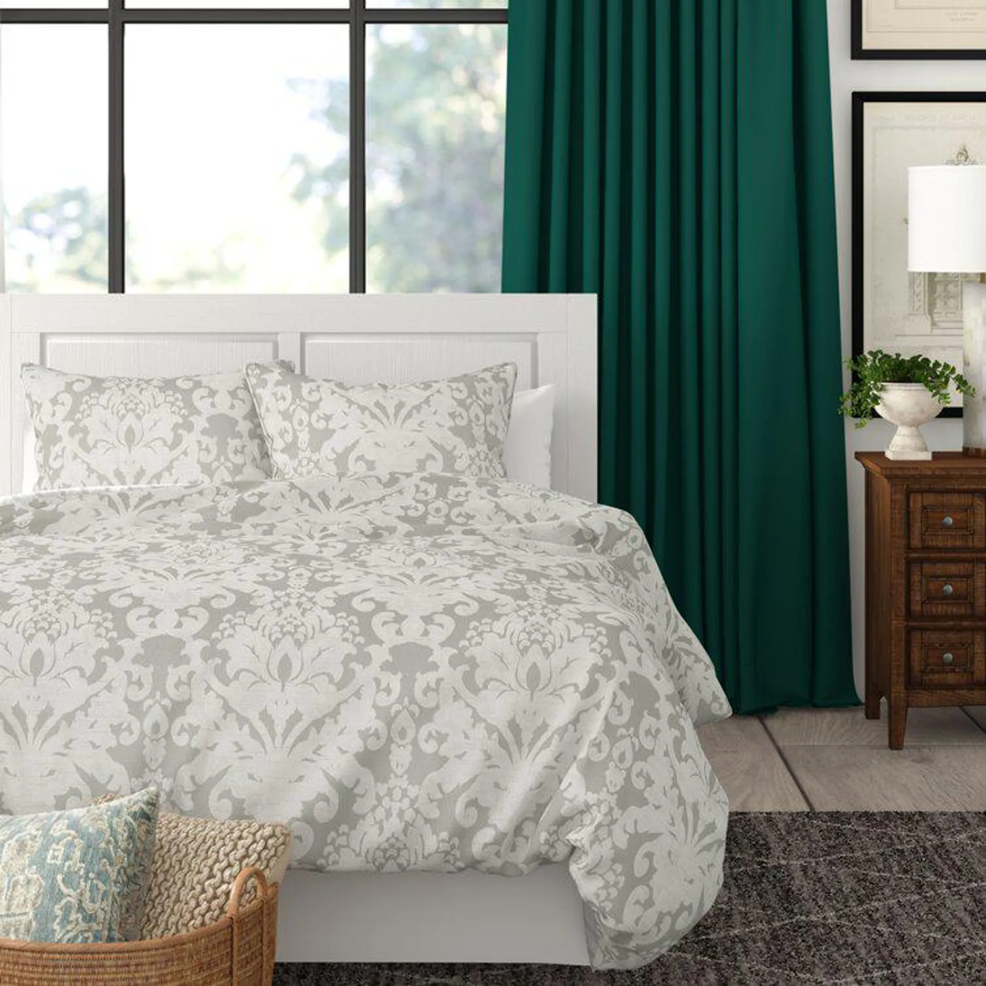 Trina Standard Cotton Reversible Modern & Contemporary 3 Piece Comforter Set