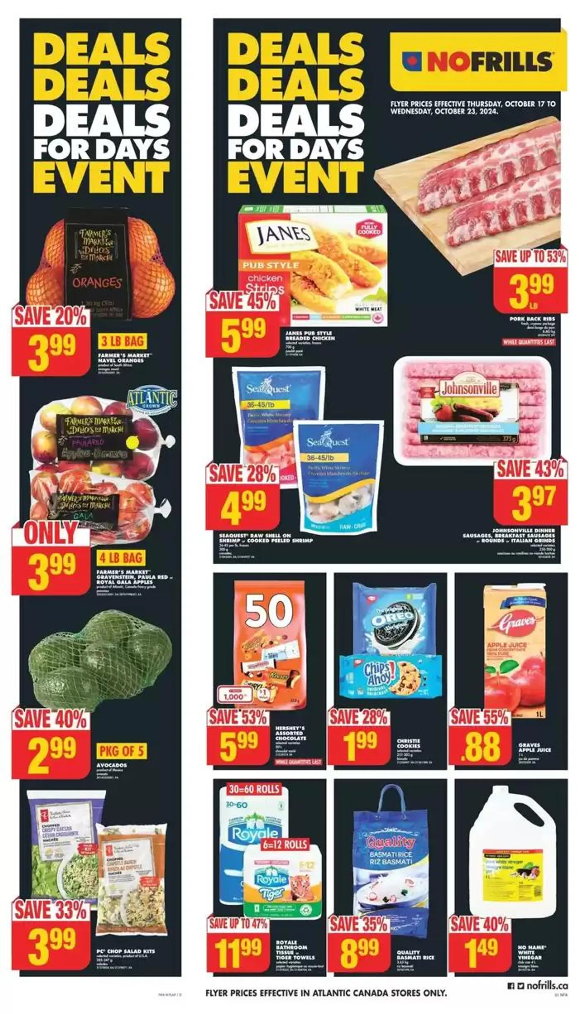 No Frills Weekly ad from October 17 to October 23 2024 - flyer page 1