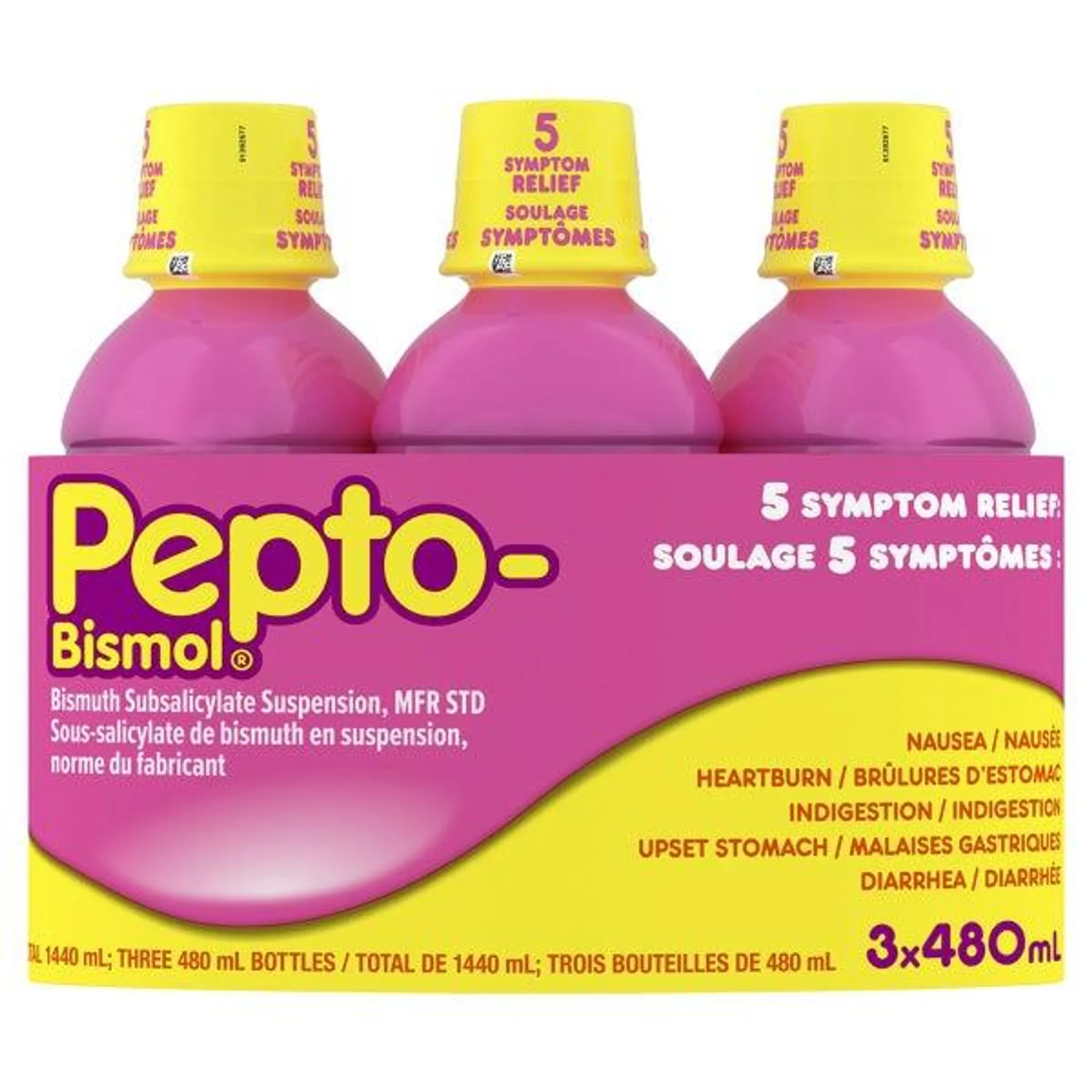 Pepto Bismol Liquid, 3 x 480mL