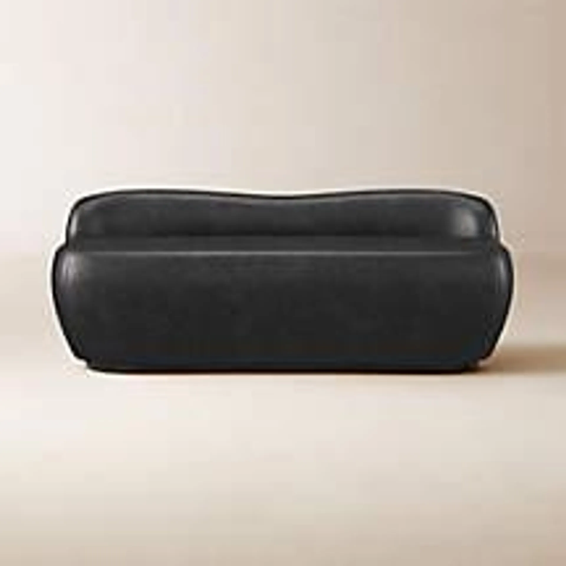 Orleans Bello Black Leather Bench