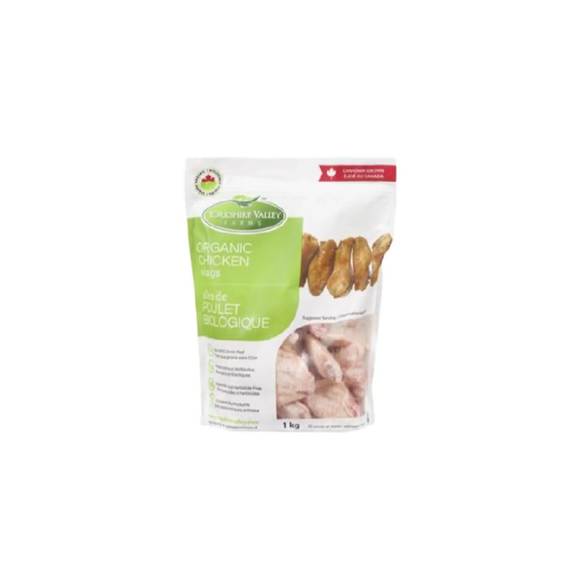 YORKSHIRE VALLEY FARMS Organic Chicken Wings 1kg