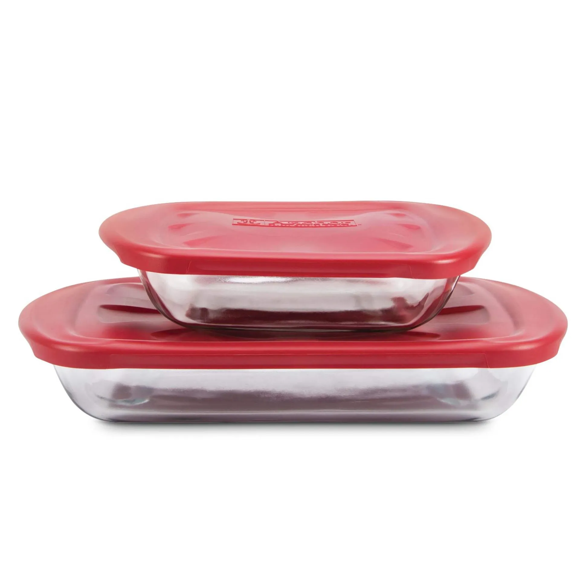 Anchor Hocking Glass Bake 'n' Keep Set with Plastic Lids, 4-pc