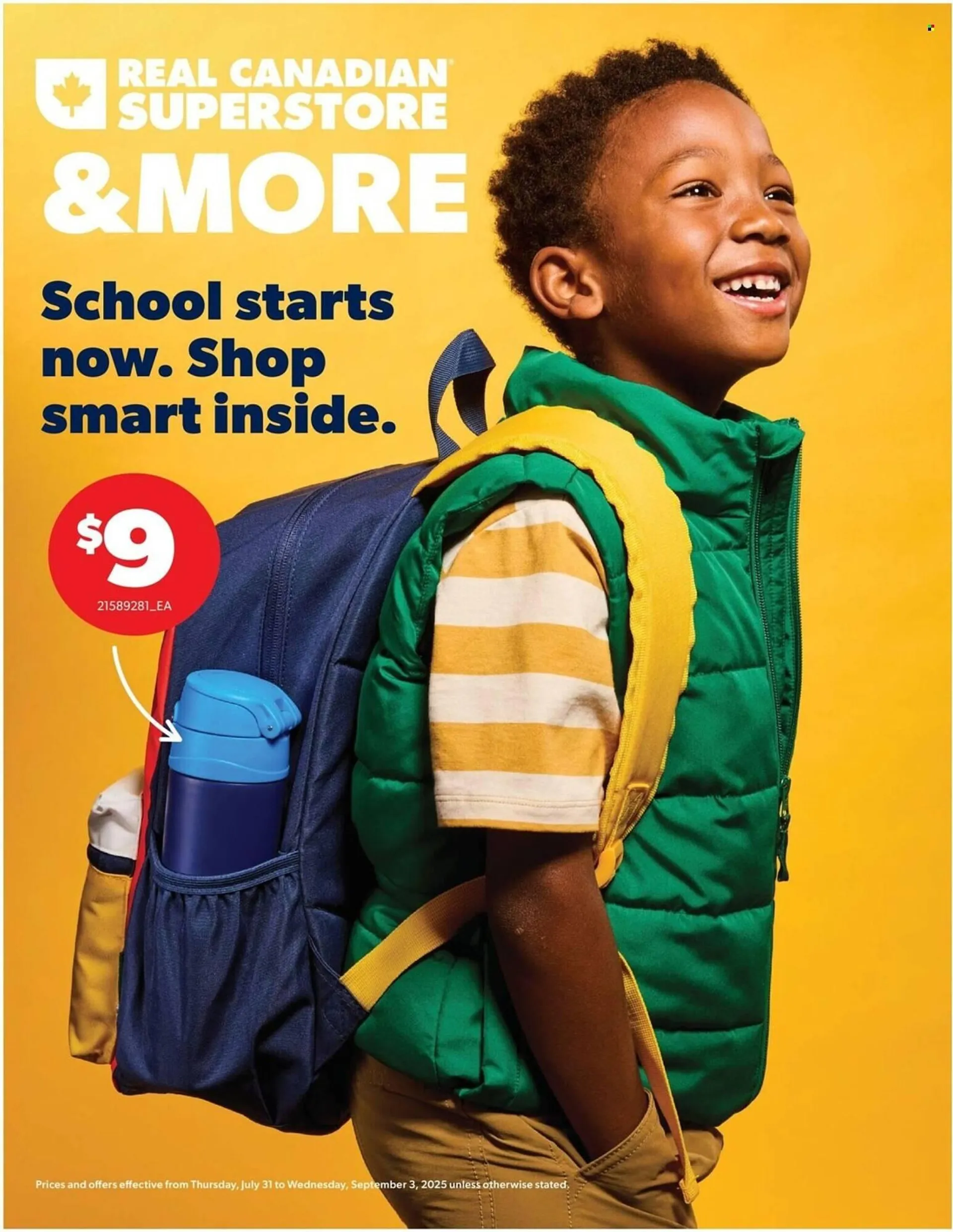 Real Canadian Superstore flyer from July 31 to September 3 2025 - flyer page 1
