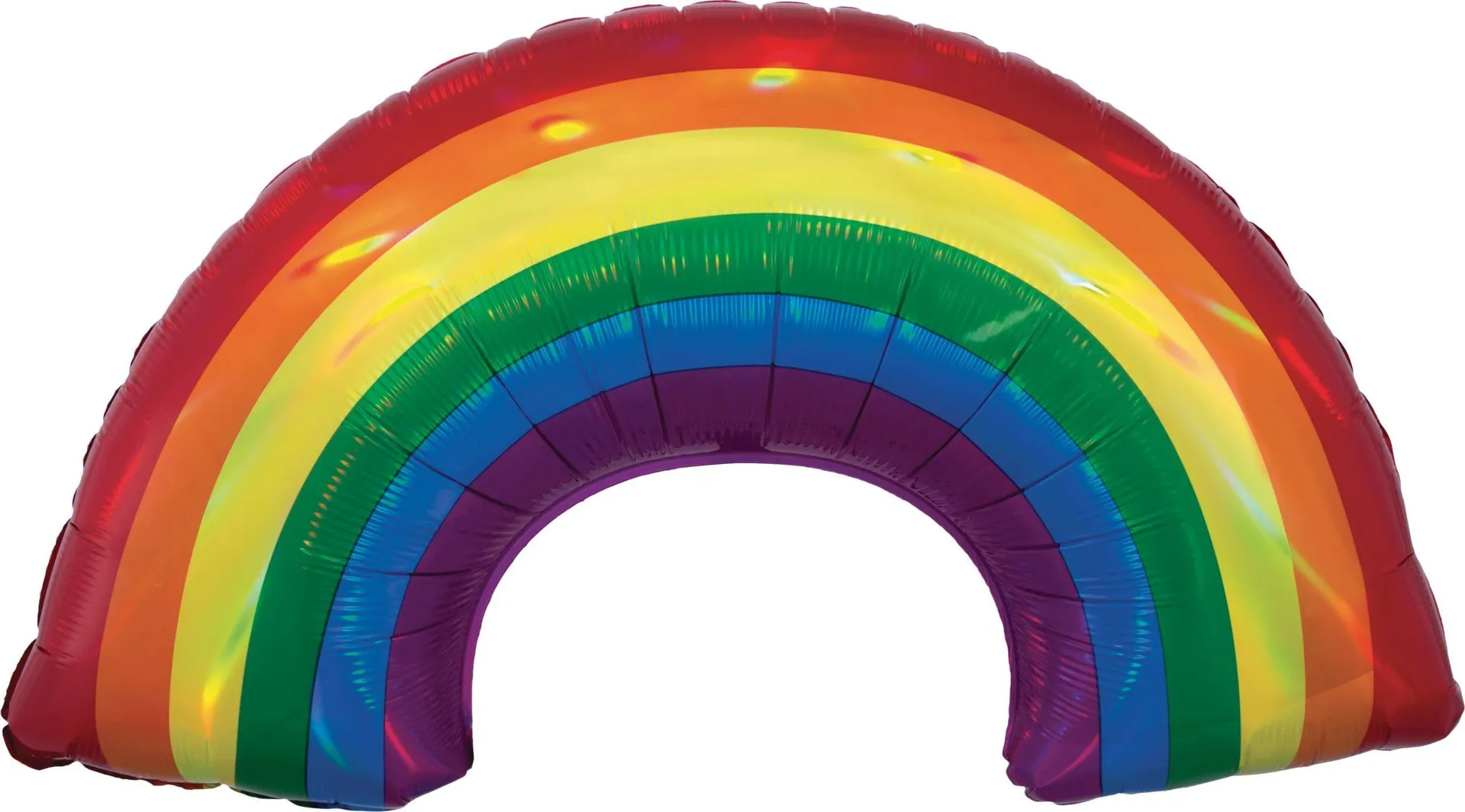 Rainbow Satin Foil Balloon, Multi-Coloured, 34-in, Helium Inflation & Ribbon Included for Pride