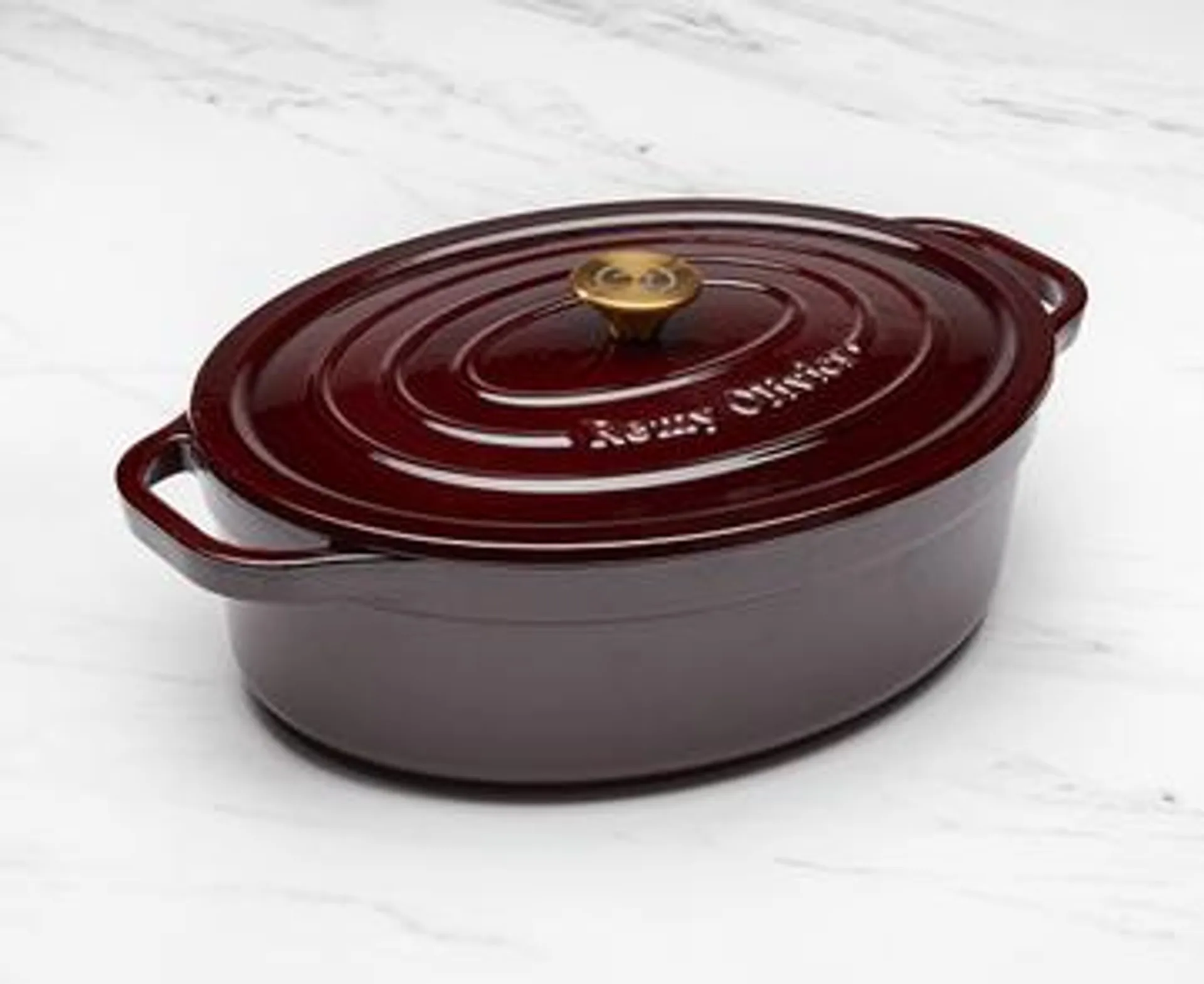 Remy Olivier Bordeaux Cast Iron Oval Casserole, 7.2 L