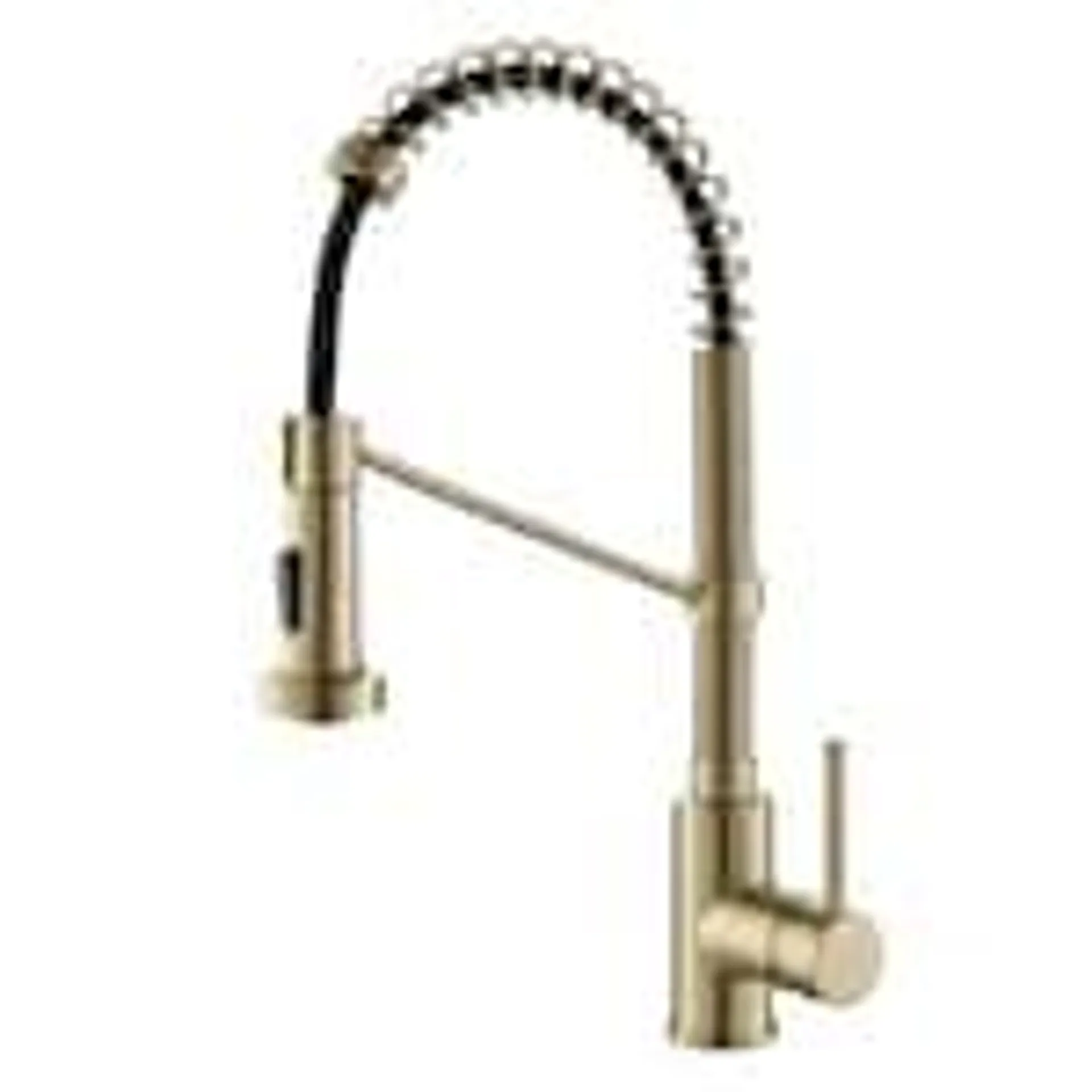 Single Handle Commercial Faucet with Pull-Down Sprayhead in Antique Champagne Bronze Finish