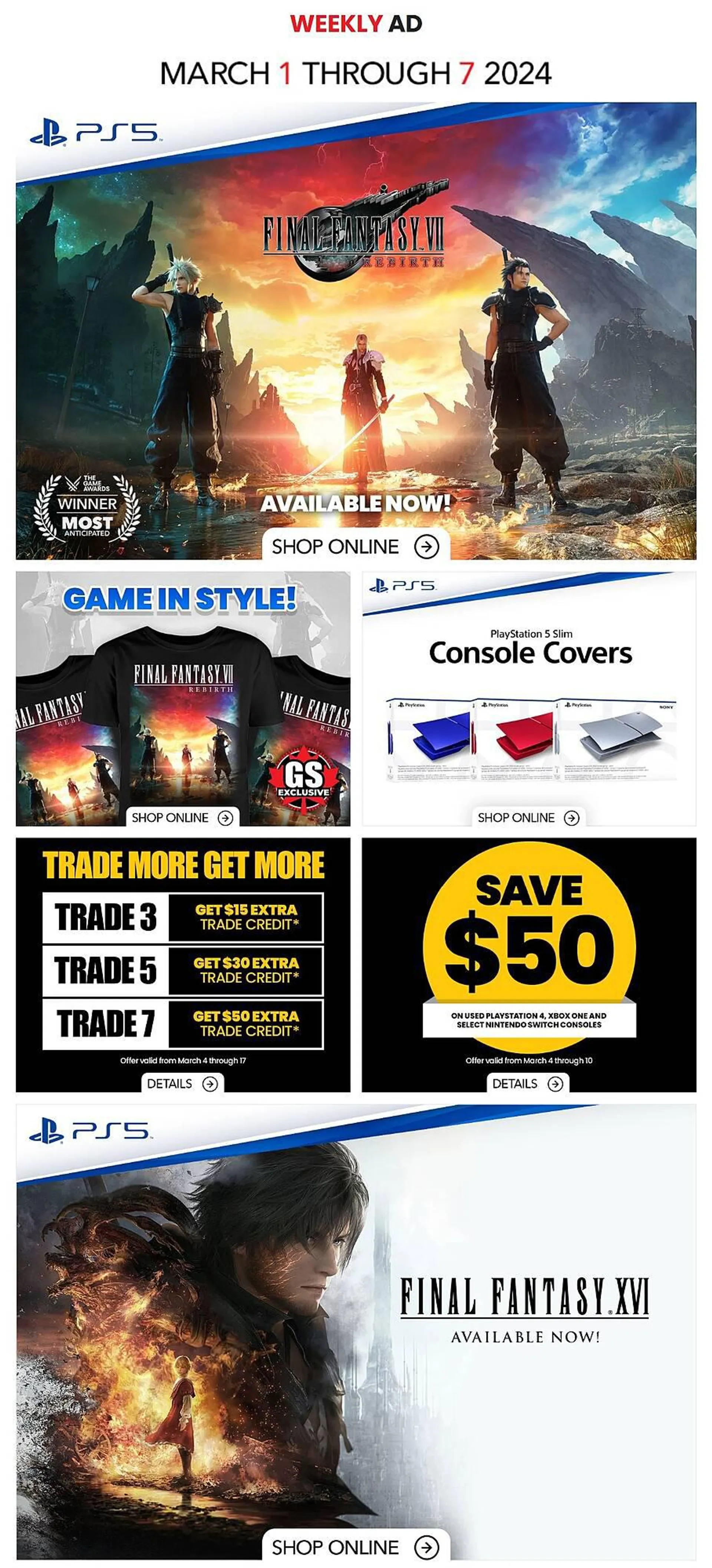 GameStop flyer from March 1 to March 7 2024 - flyer page 1