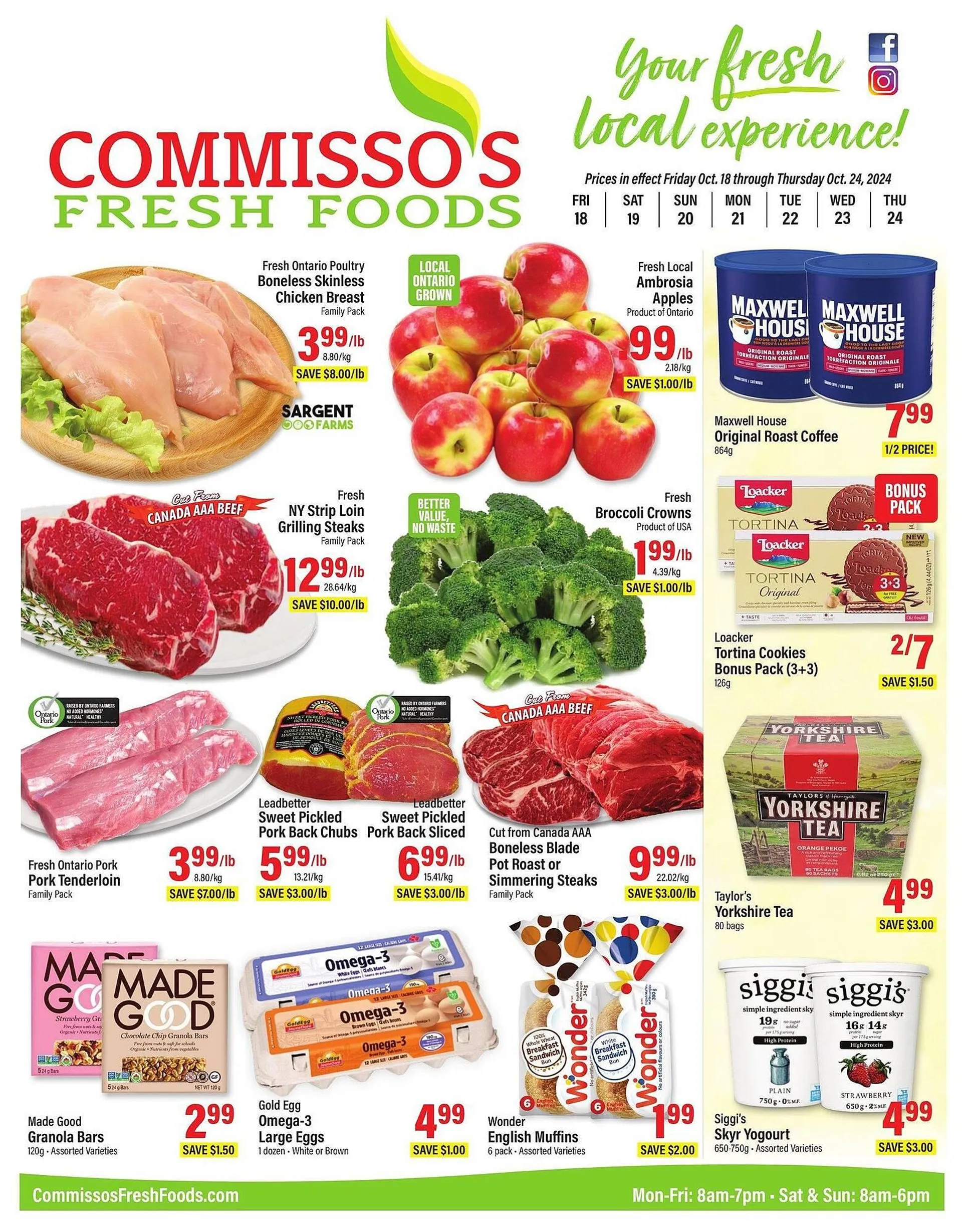 Commisso's Fresh Foods flyer from October 18 to October 31 2024 - flyer page 1