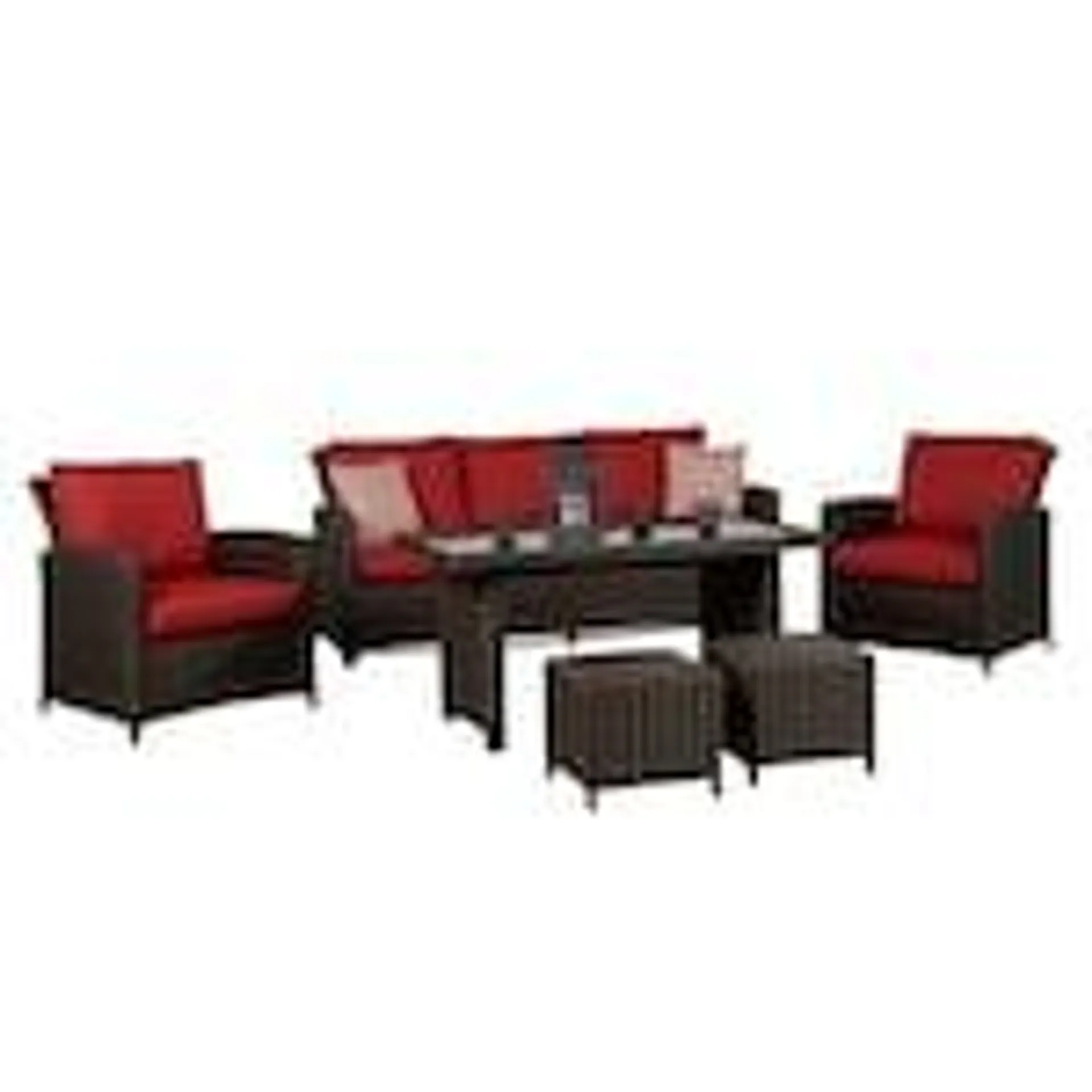 Beaumont 6PC High Table Conversation Set - Red