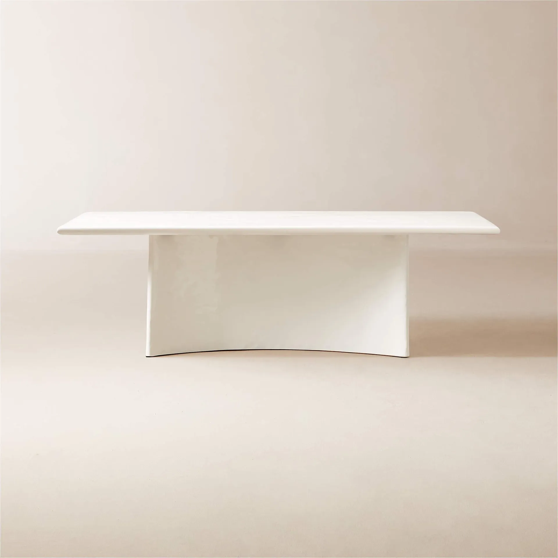 Irie 100" Rectangular White Concrete Dining Table