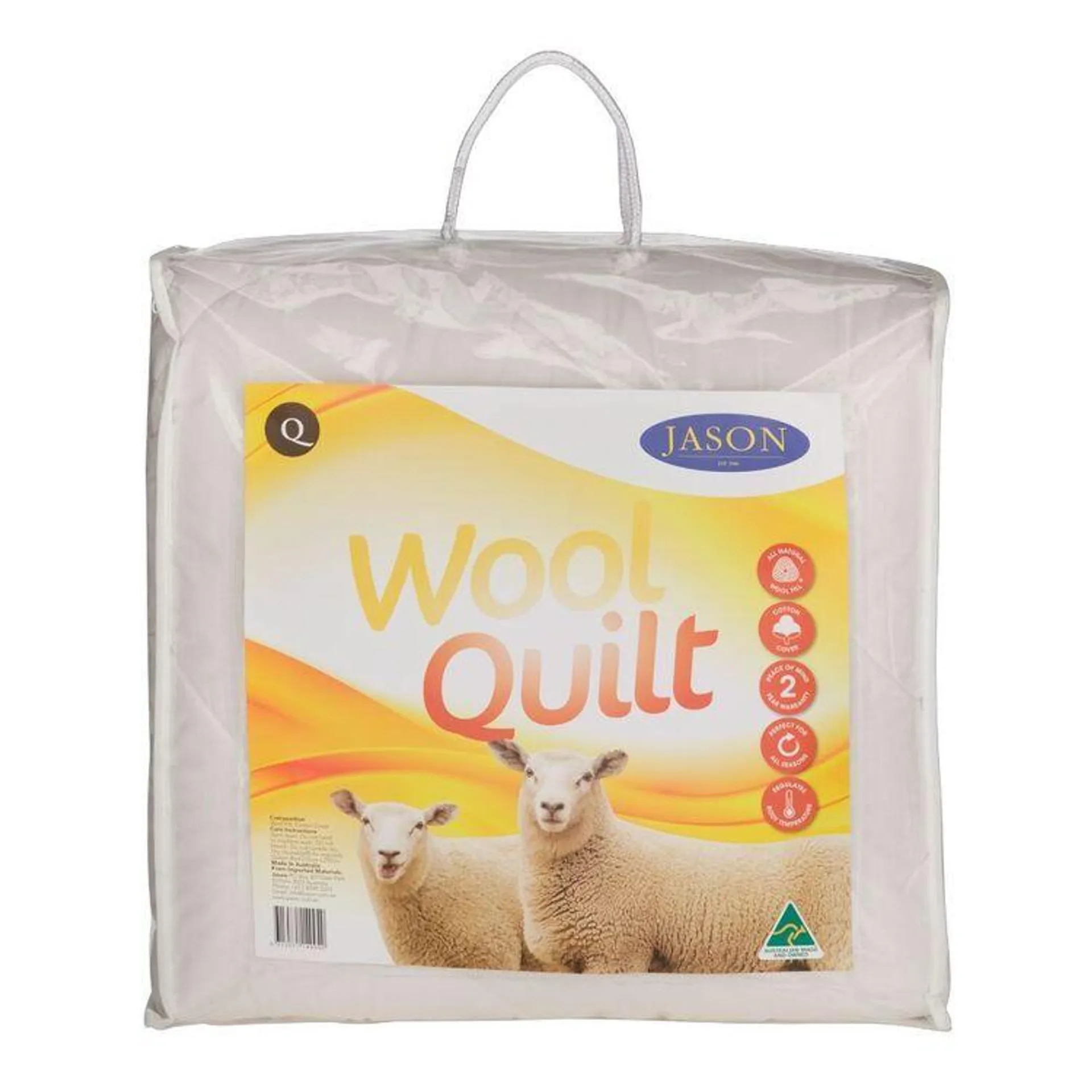 Jason All Seasons Wool Quilt White