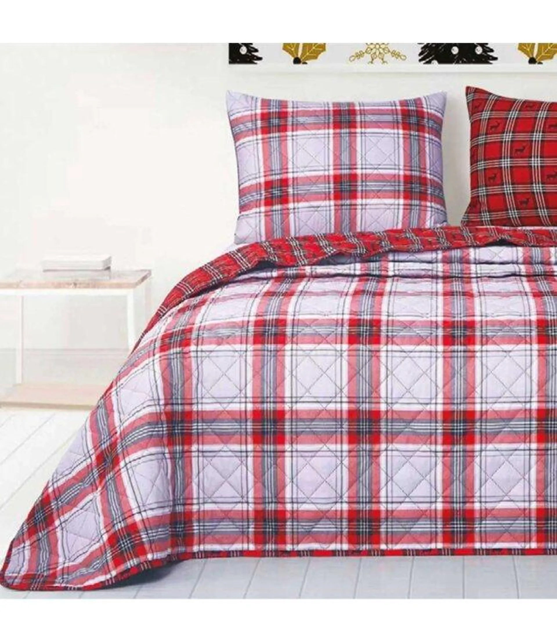 LAUREN TAYLOR BRAHM REVERSIBLE QUILT SET AST