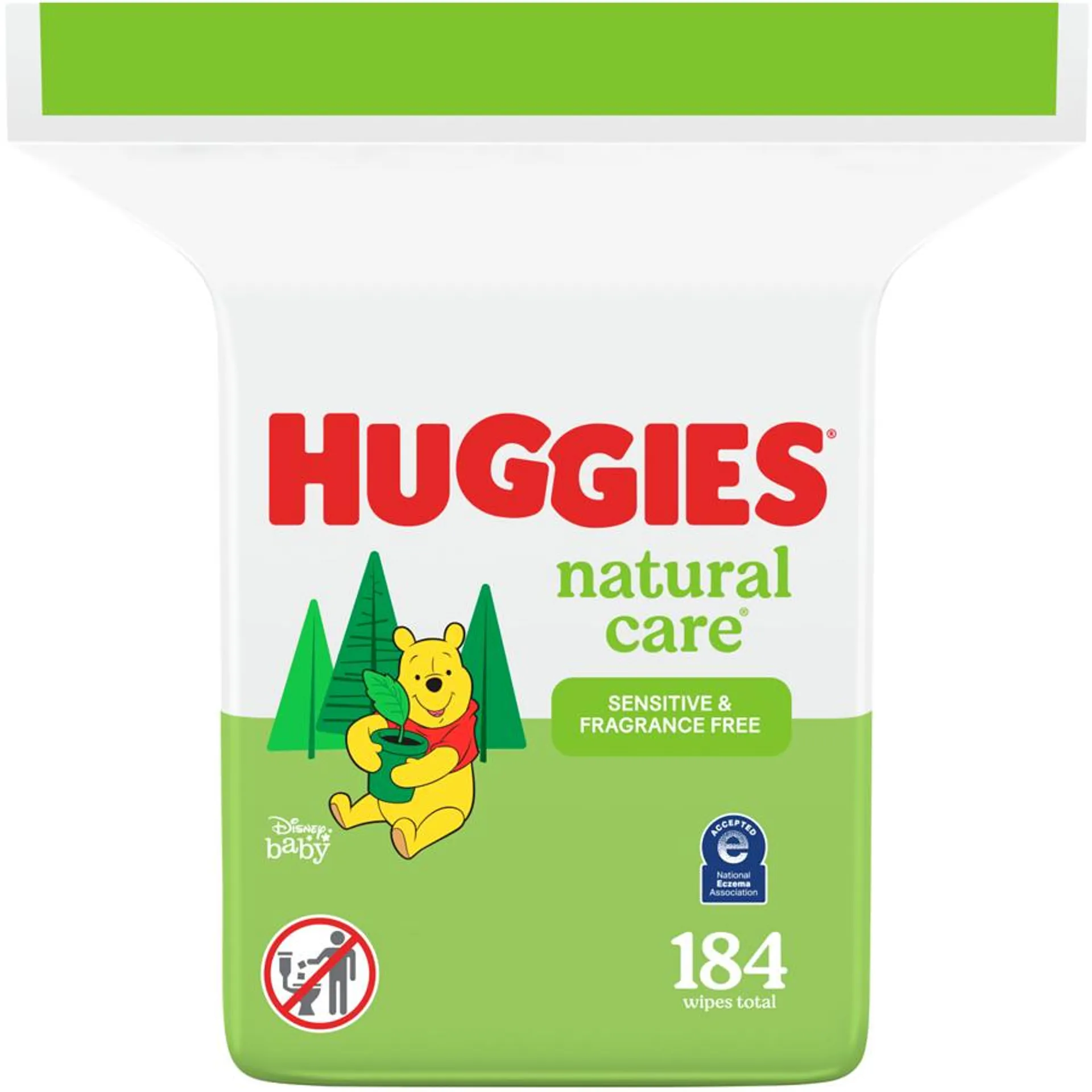 Baby Wipes, Natural Care Sensitive, UNSCENTED, 1 Refill, 184 Wipes