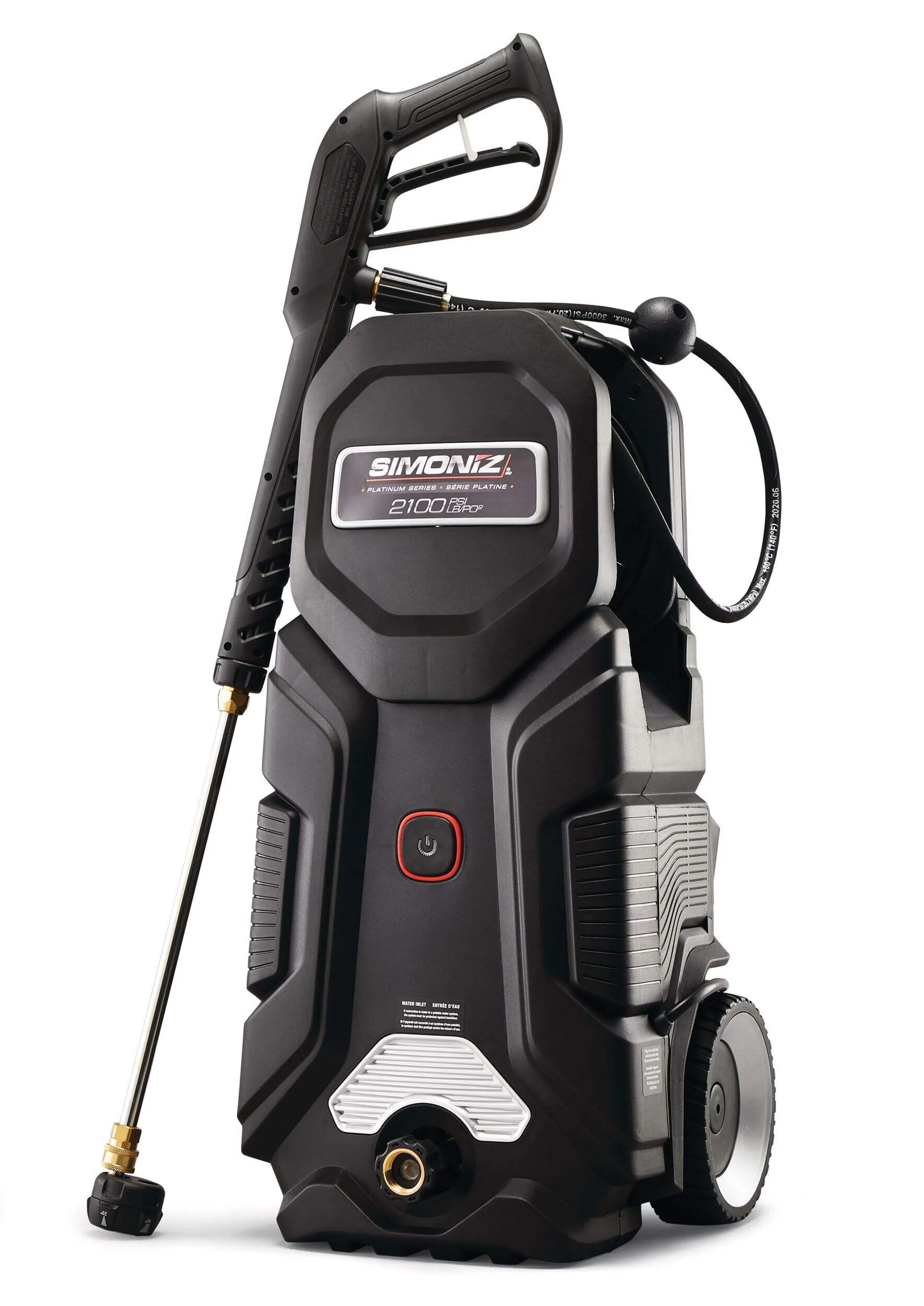 Simoniz Platinum 2100 PSI 1.5 GPM Corded Cold Water Wheeled Brushed Electric Pressure Washer w/ Foam Blaster