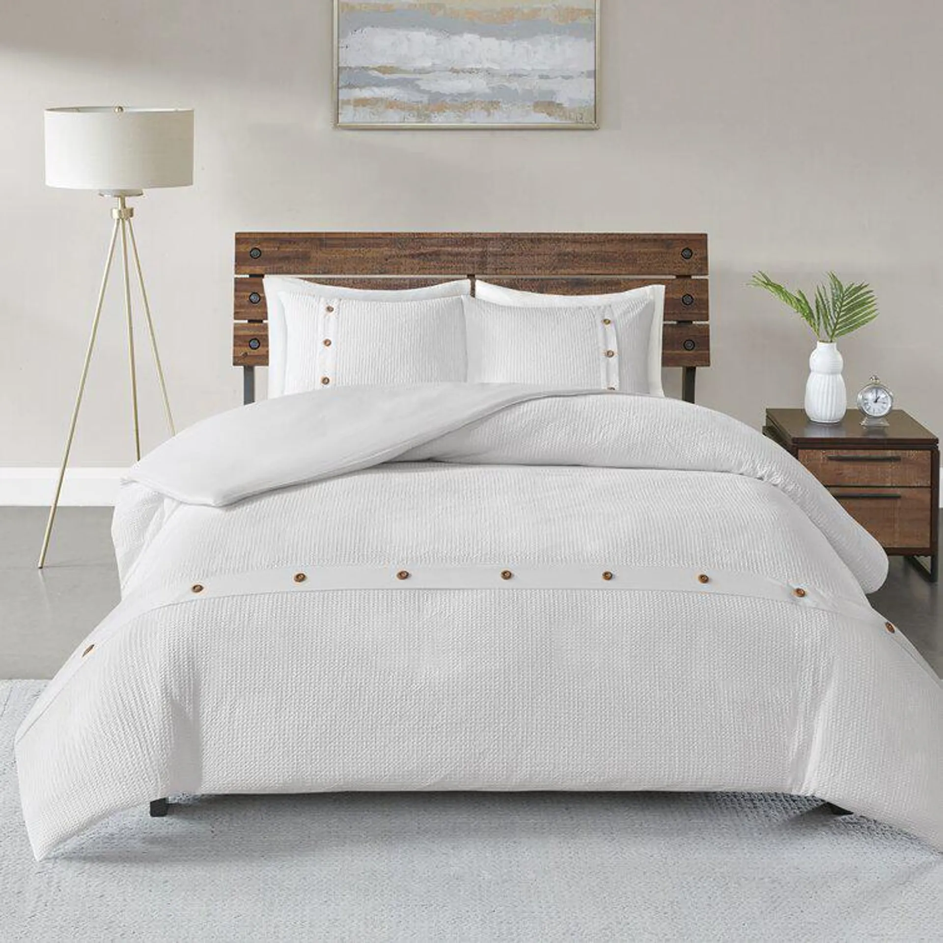 Abner 100% Cotton Modern & Contemporary 3 Piece Comforter Set