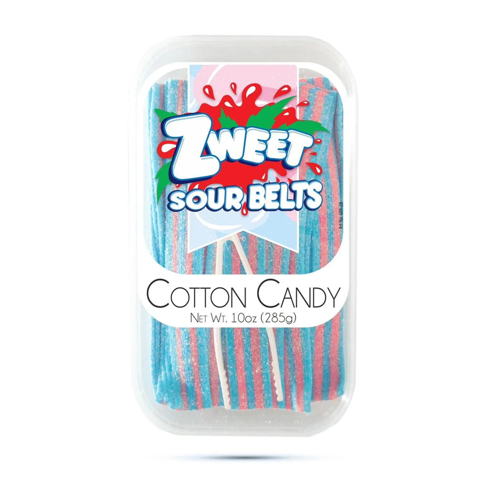 Zweet Cotton Sour Belts Candy 285g