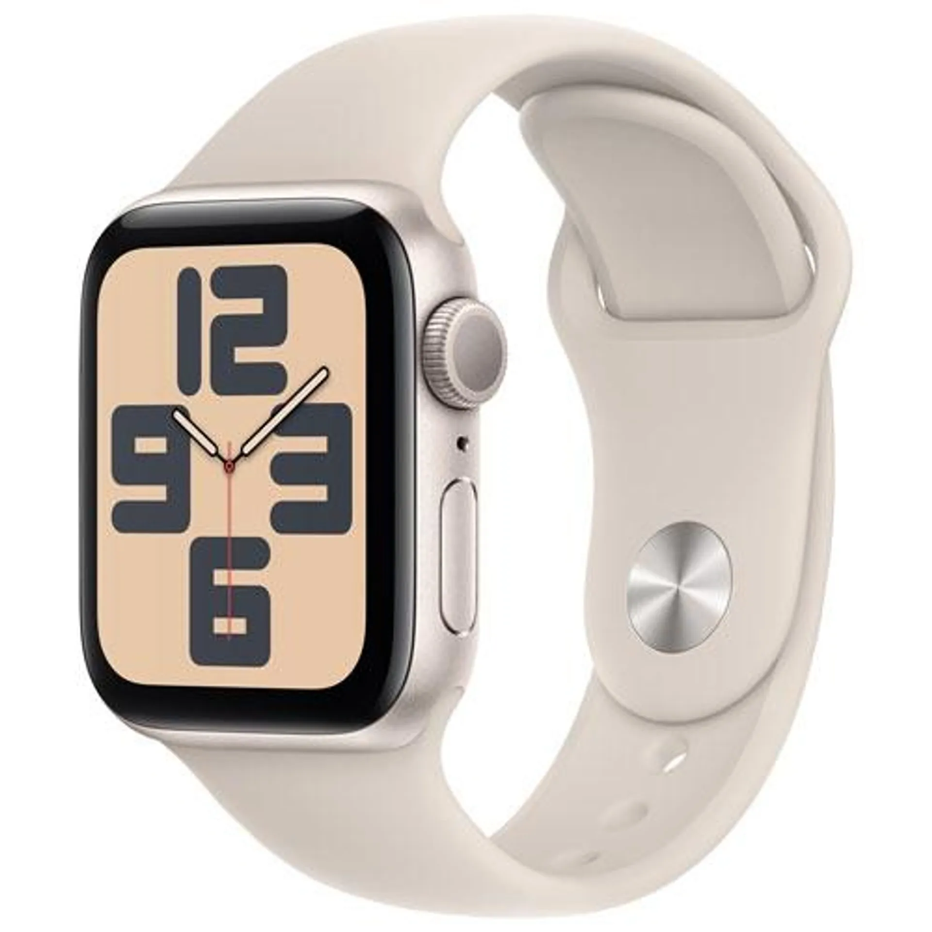 Open Box - Apple Watch SE (GPS) 40mm Starlight Aluminum Case with Starlight Sport Band - Small / Medium