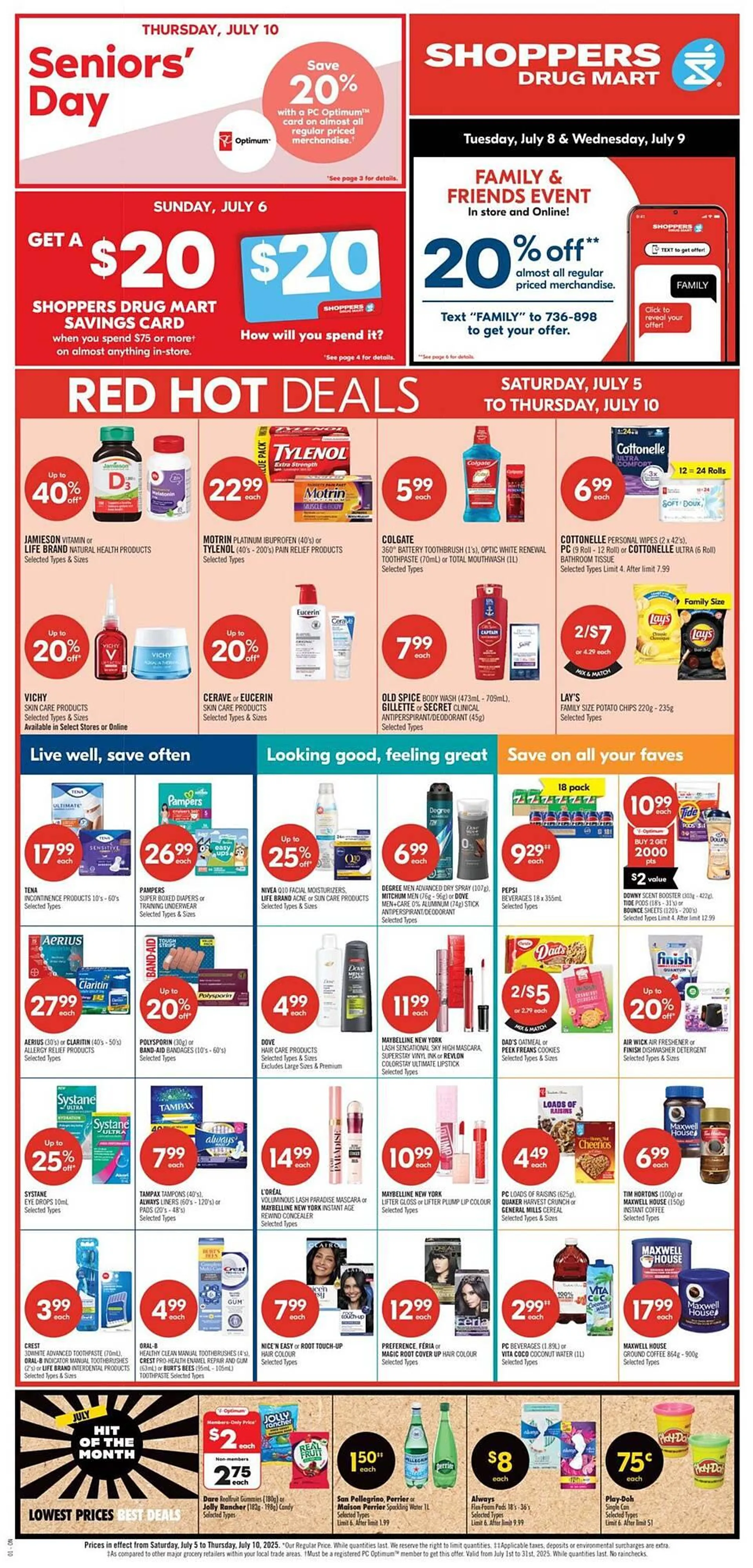 Shoppers Drug Mart flyer from July 3 to July 10 2025 - flyer page 1