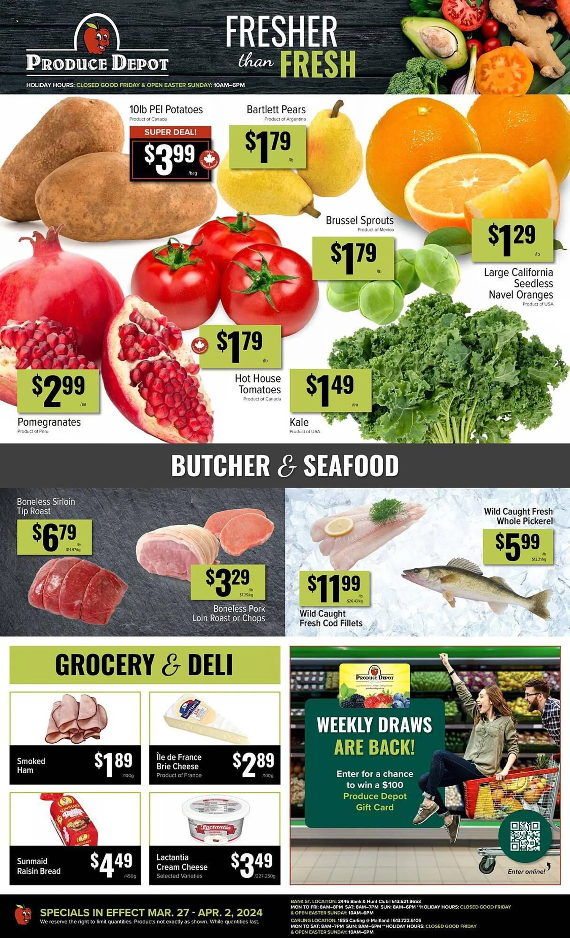 Produce Depot flyer from March 27 to April 10 2024 - flyer page 1
