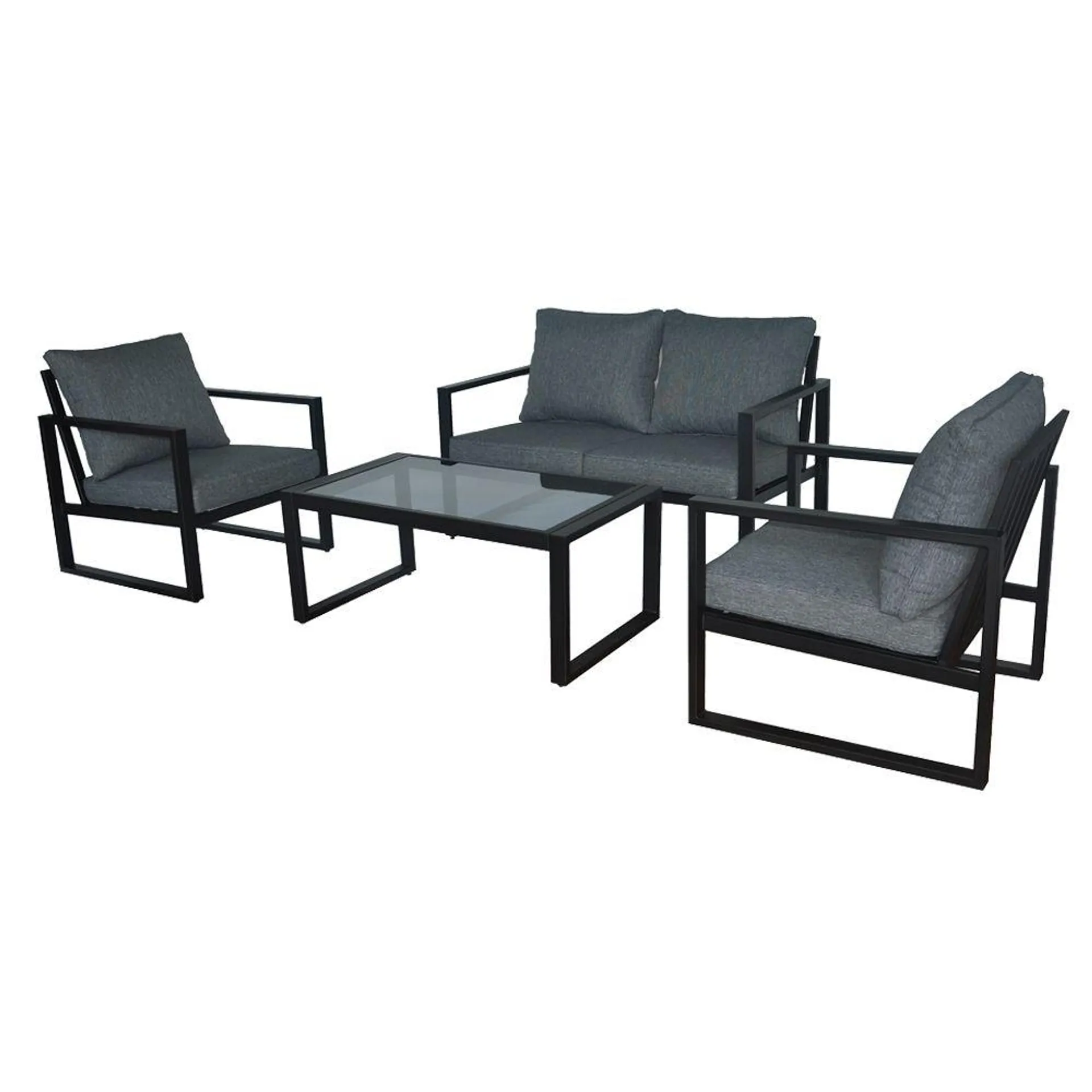 Barclay Metal 4 pk Deep Seating Set-Grey