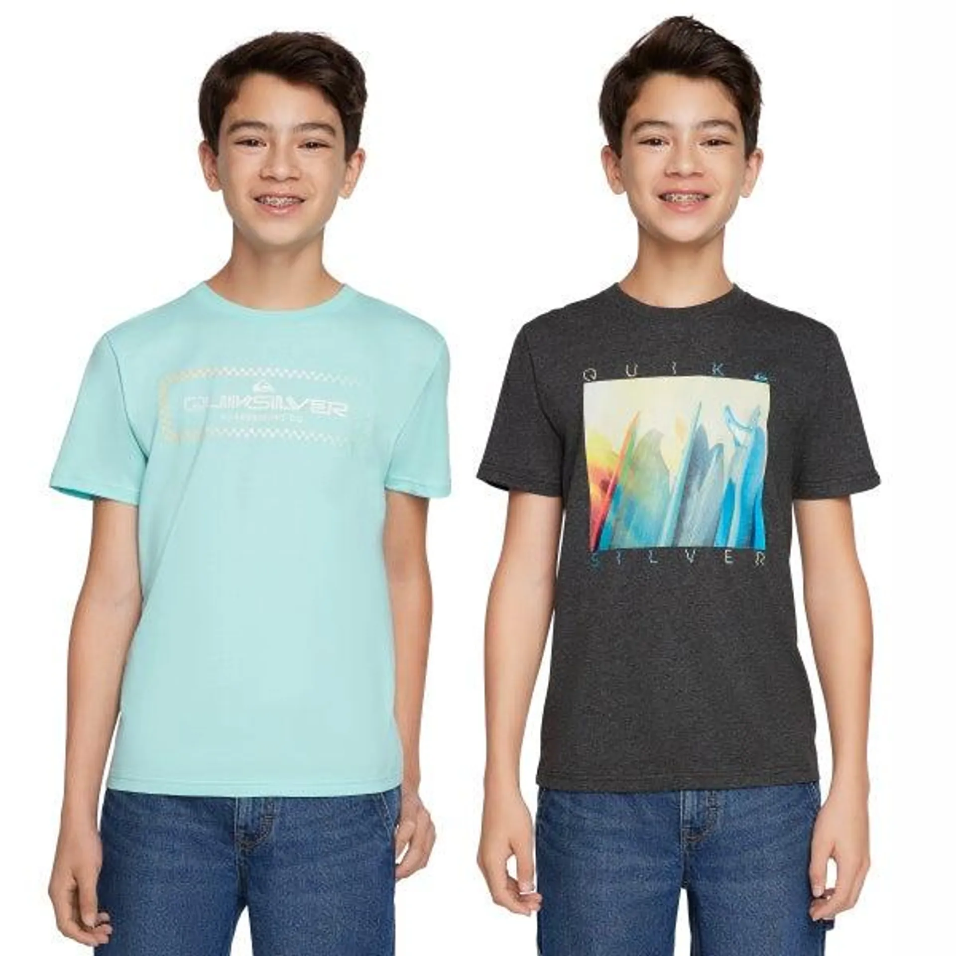 Quiksilver Boys and Roxy Girls T-Shirts, 2-pack