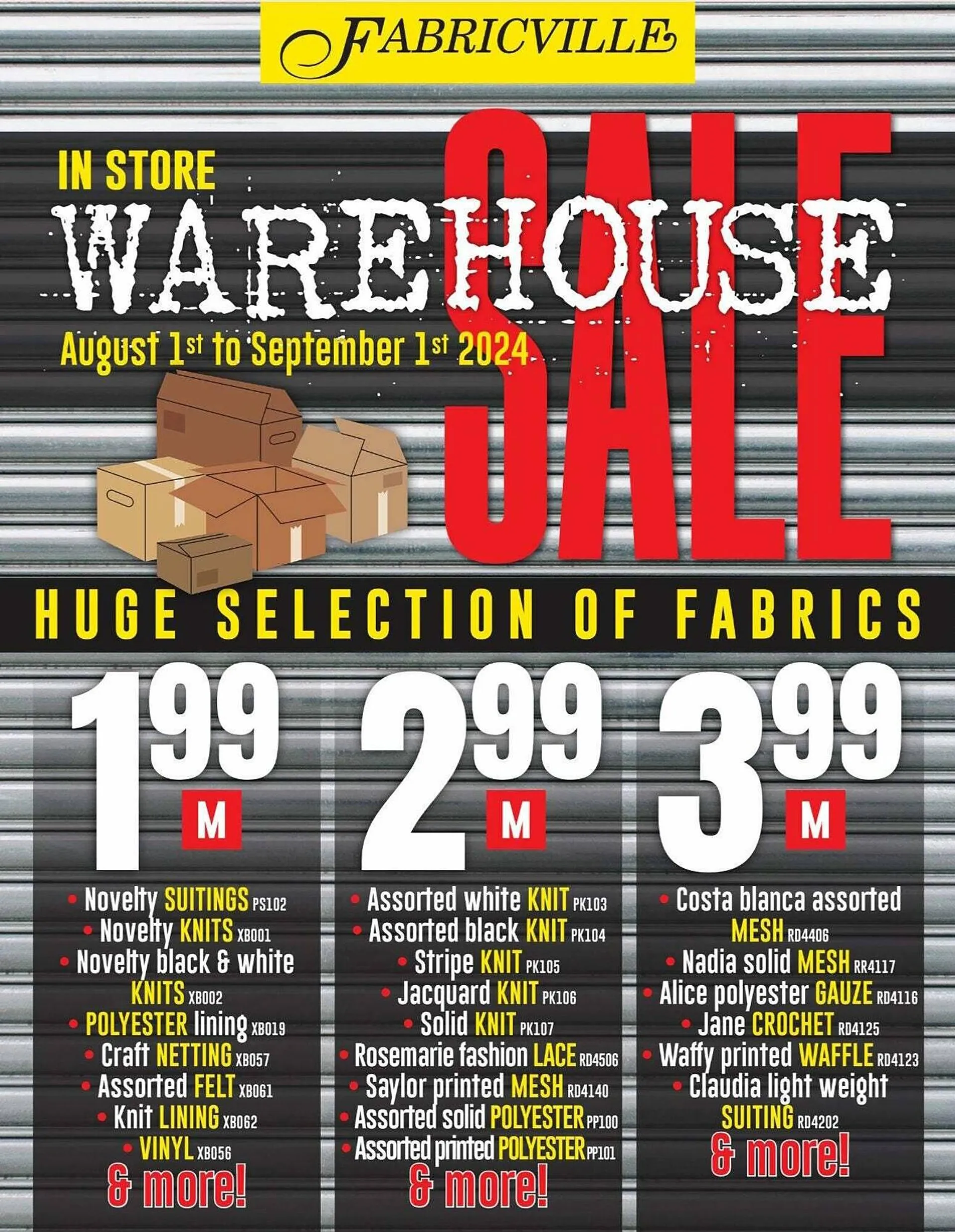 Fabricville flyer - 1