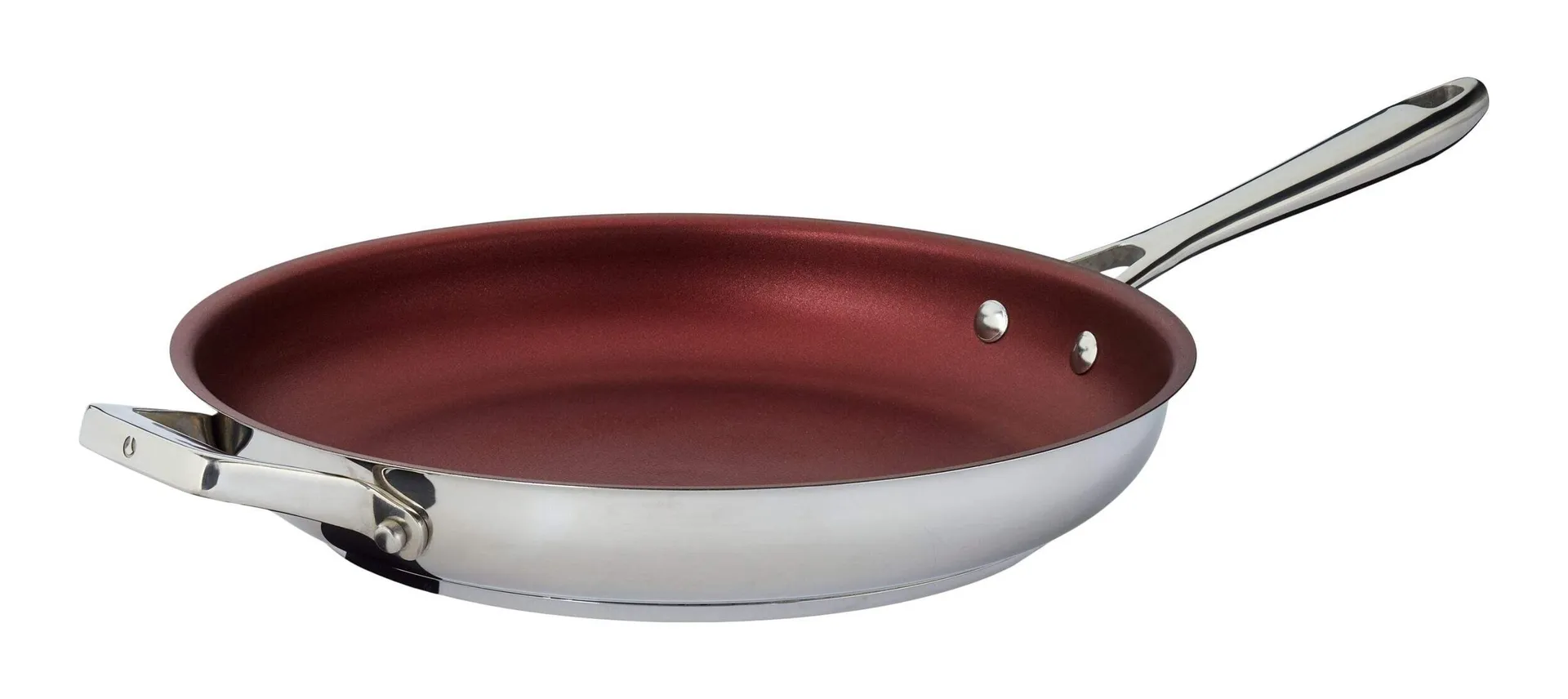 PADERNO Canadian Signature Stainless Steel Non-Stick Frying Pan, Oven Safe, 12.5-in