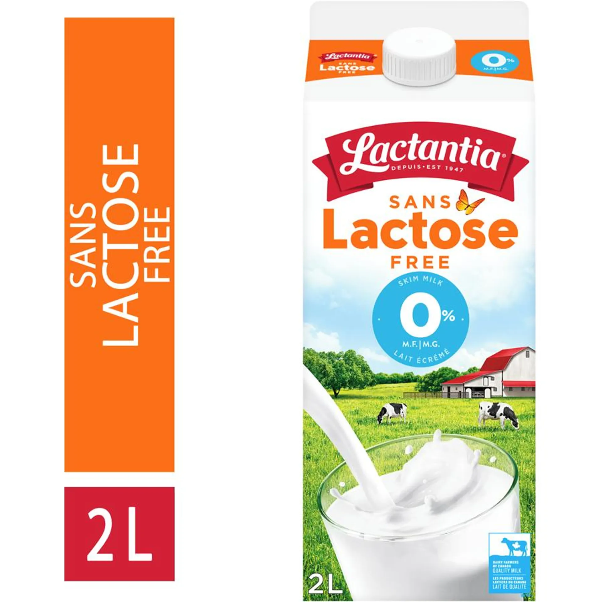 Lait écrémé sans lactose