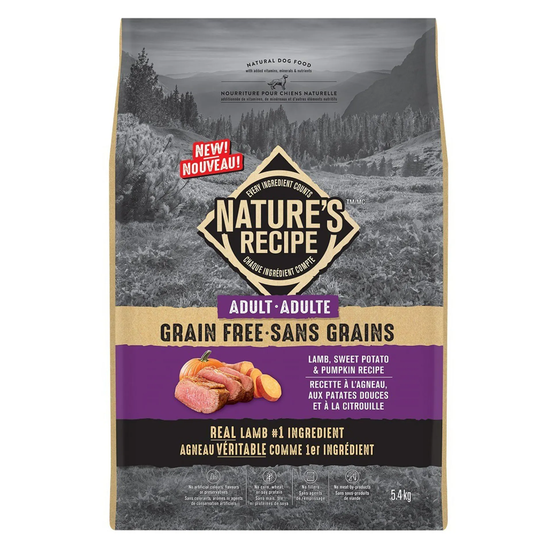 Nature's Recipe Grain Free Adult Dog Food - Sweet Potato and Pumpkin