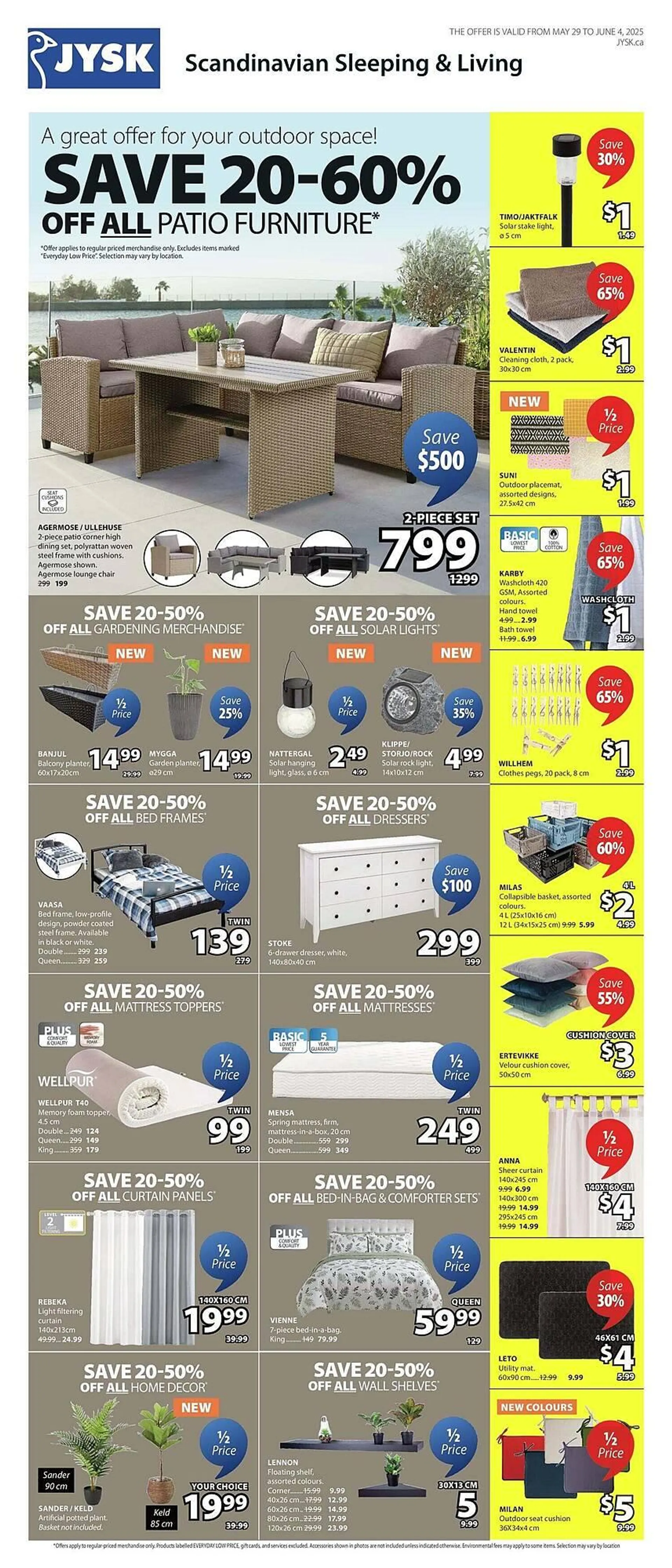 JYSK flyer from May 29 to June 5 2025 - flyer page 1