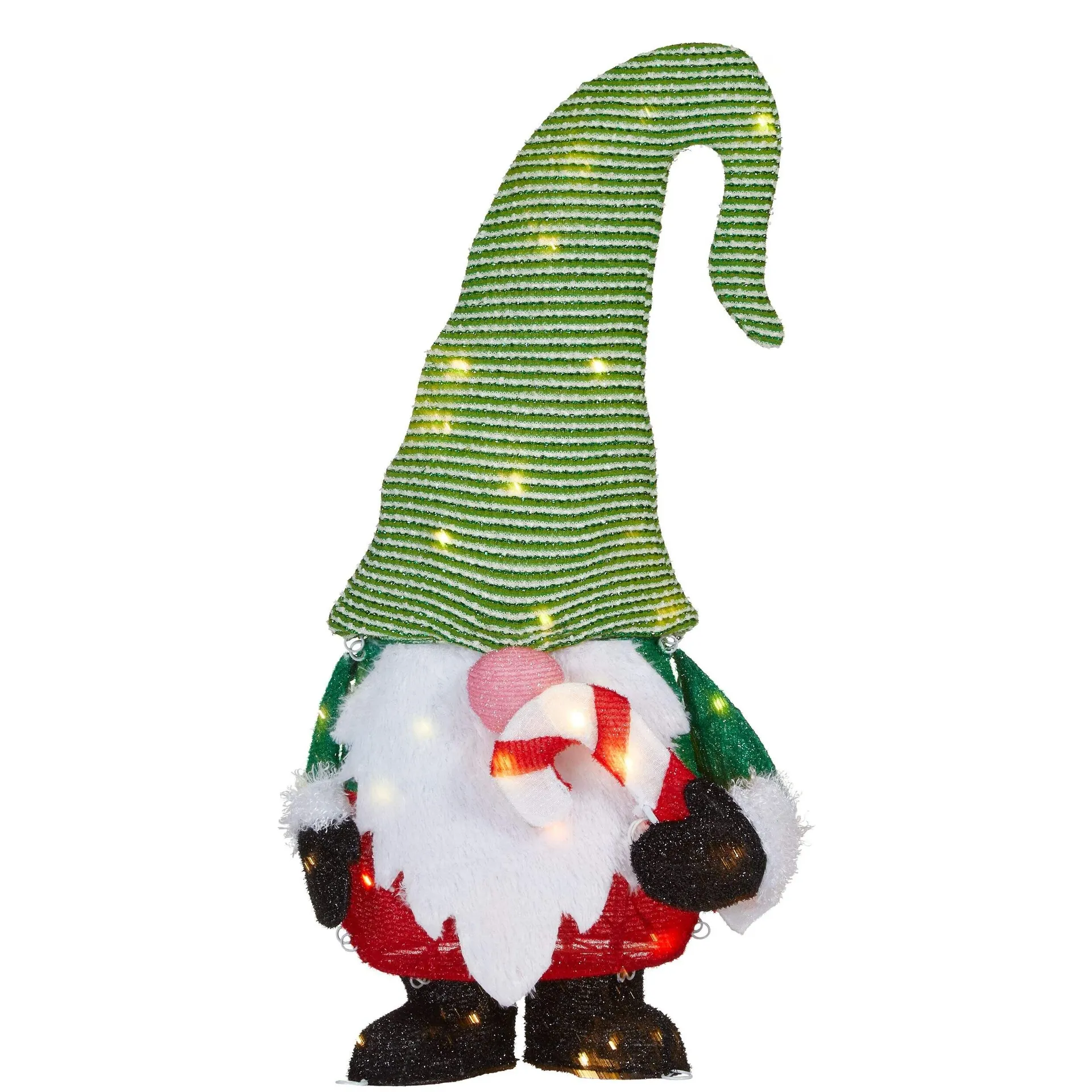 CANVAS Wireform Whimsical Gnome Christmas Decoration, LEDs, Indoor/Outdoor, 3-ft