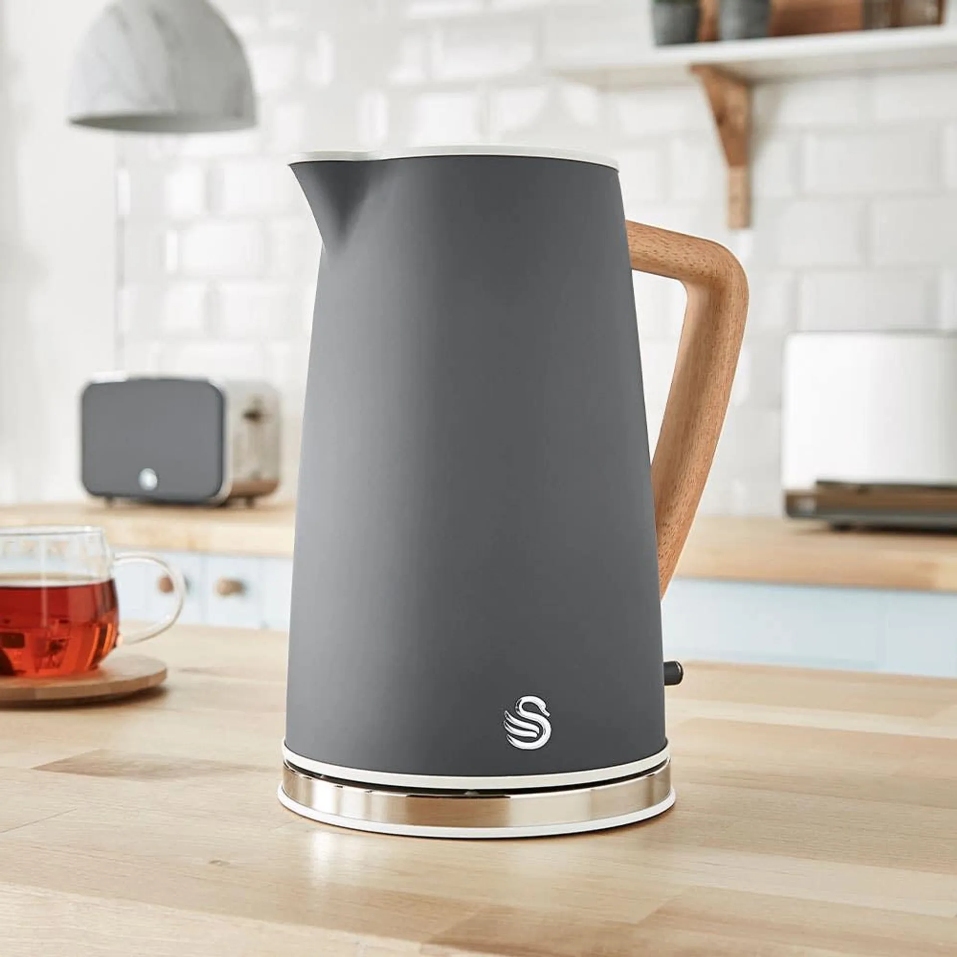 Swan Nordic Cordless Jug Kettle (Grey)