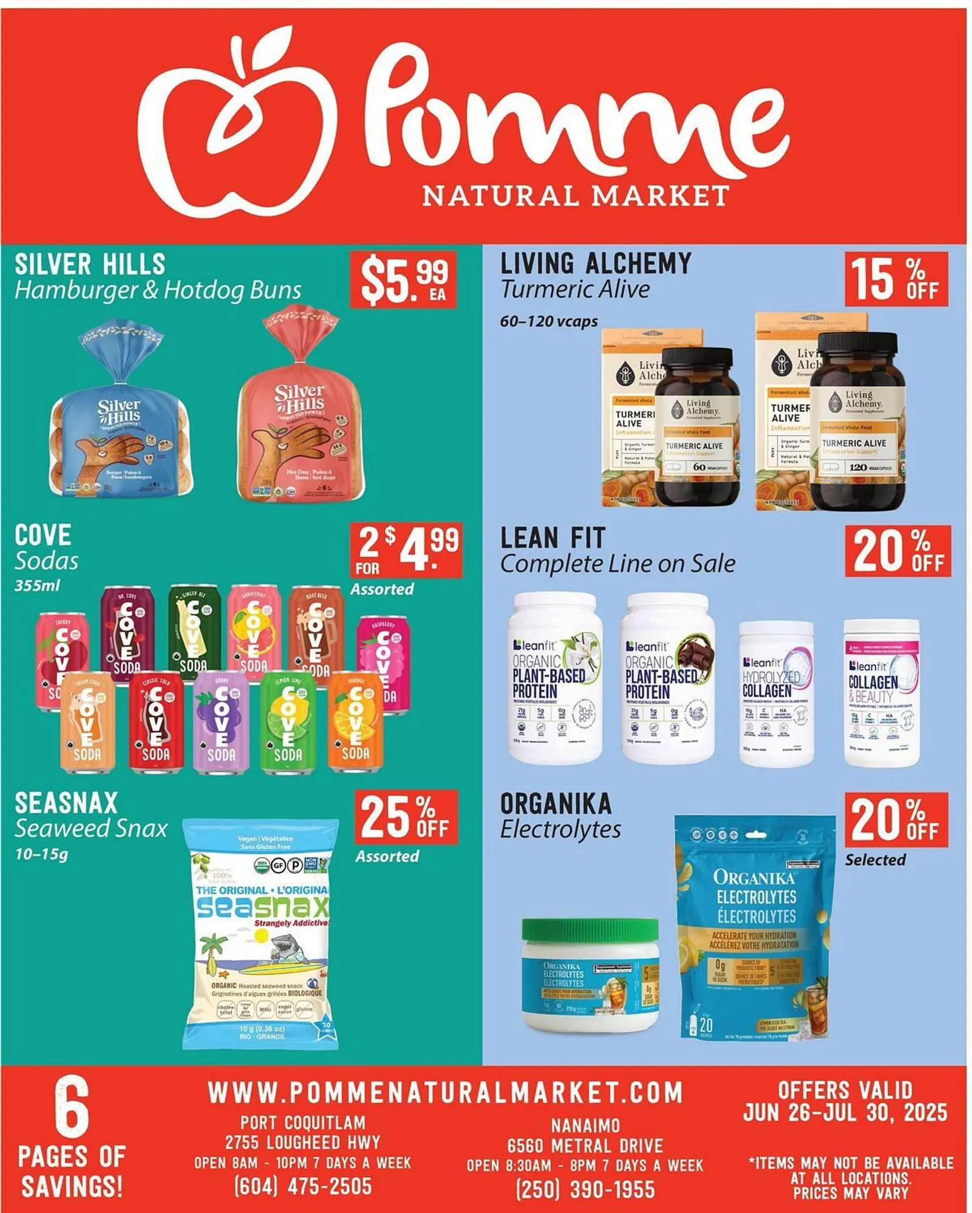 Pomme Natural Market flyer from July 11 to July 30 2025 - flyer page 1