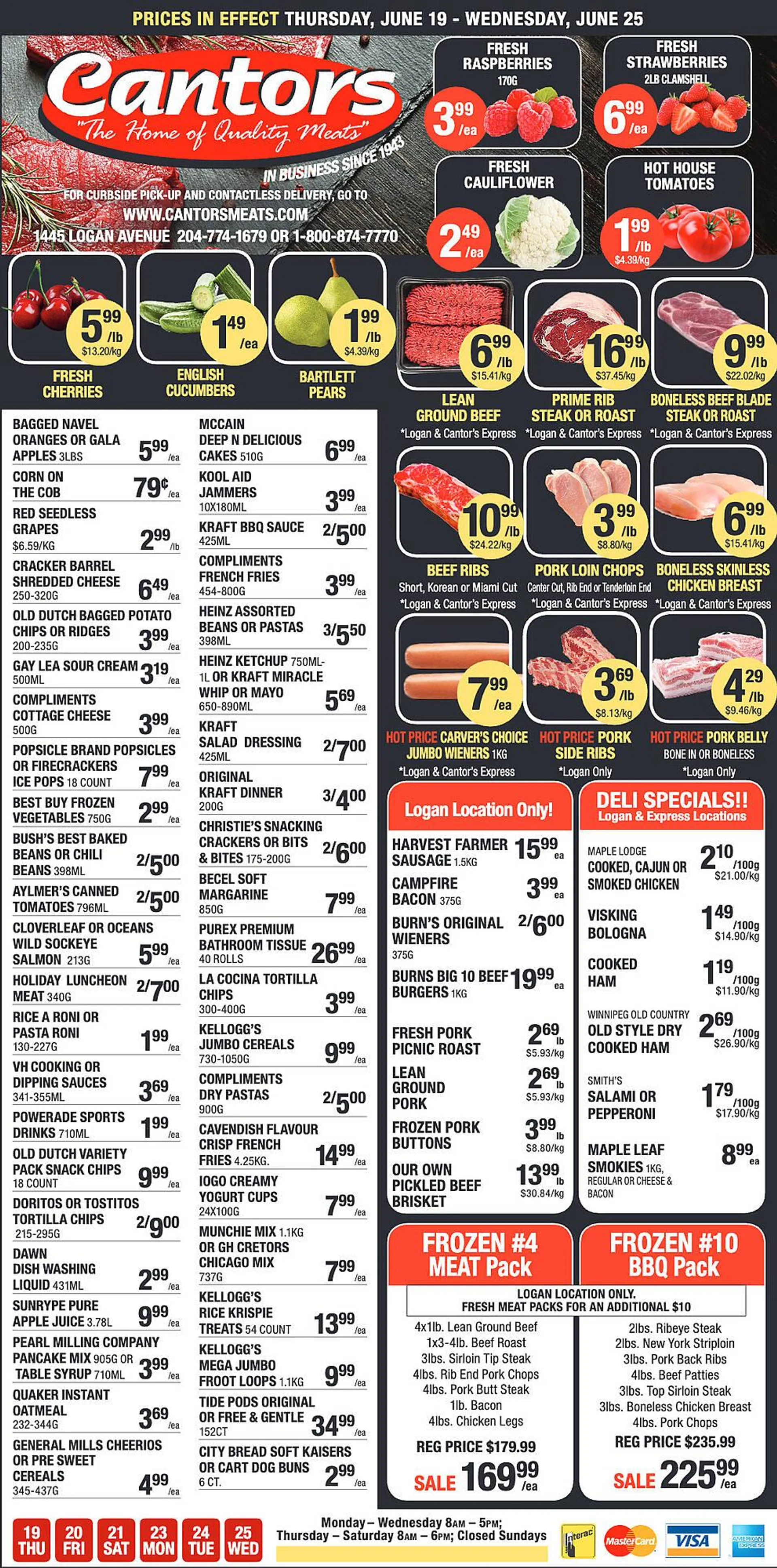 Cantors Meats flyer - 1