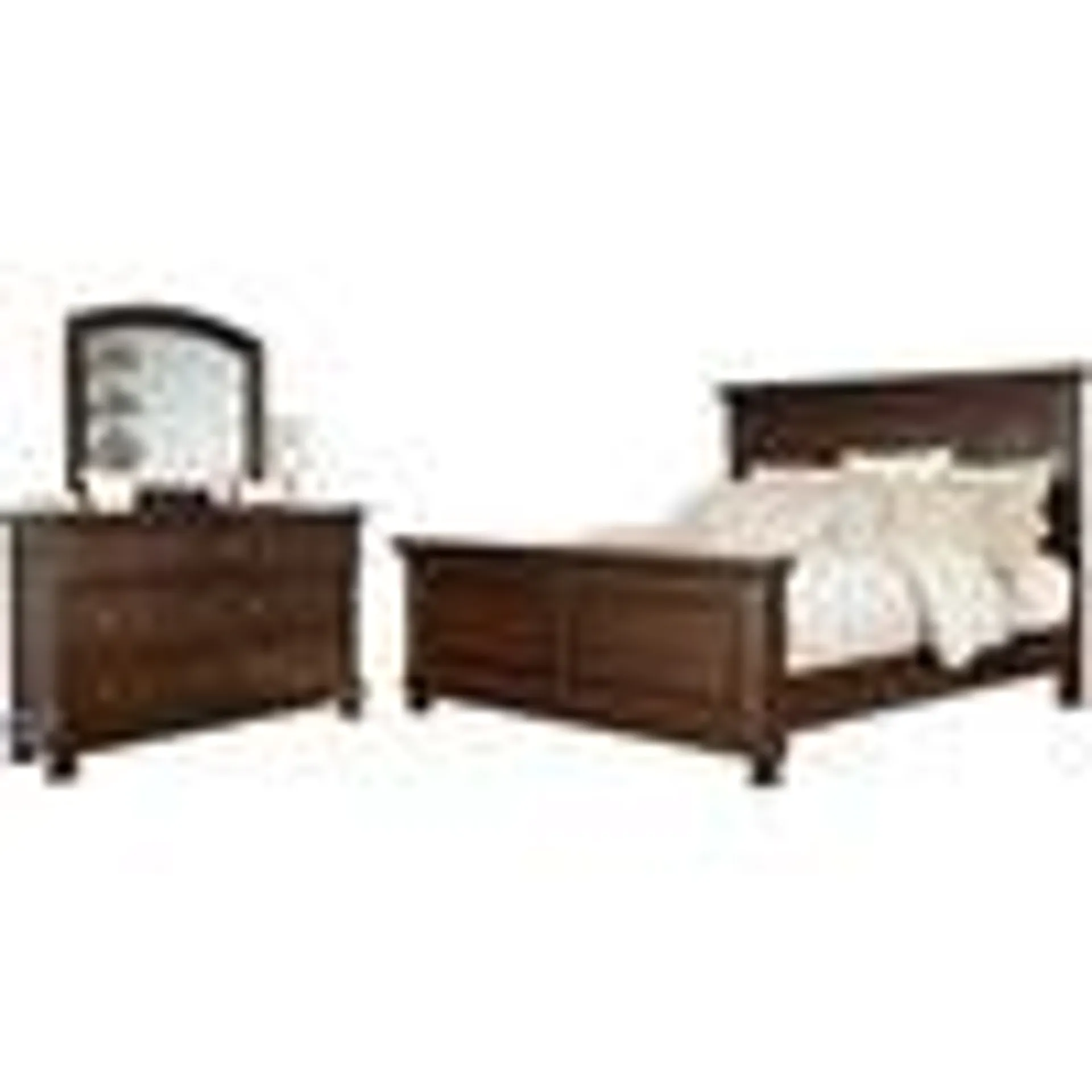 Porter 5 Piece King Panel Bedroom - Rustic Brown