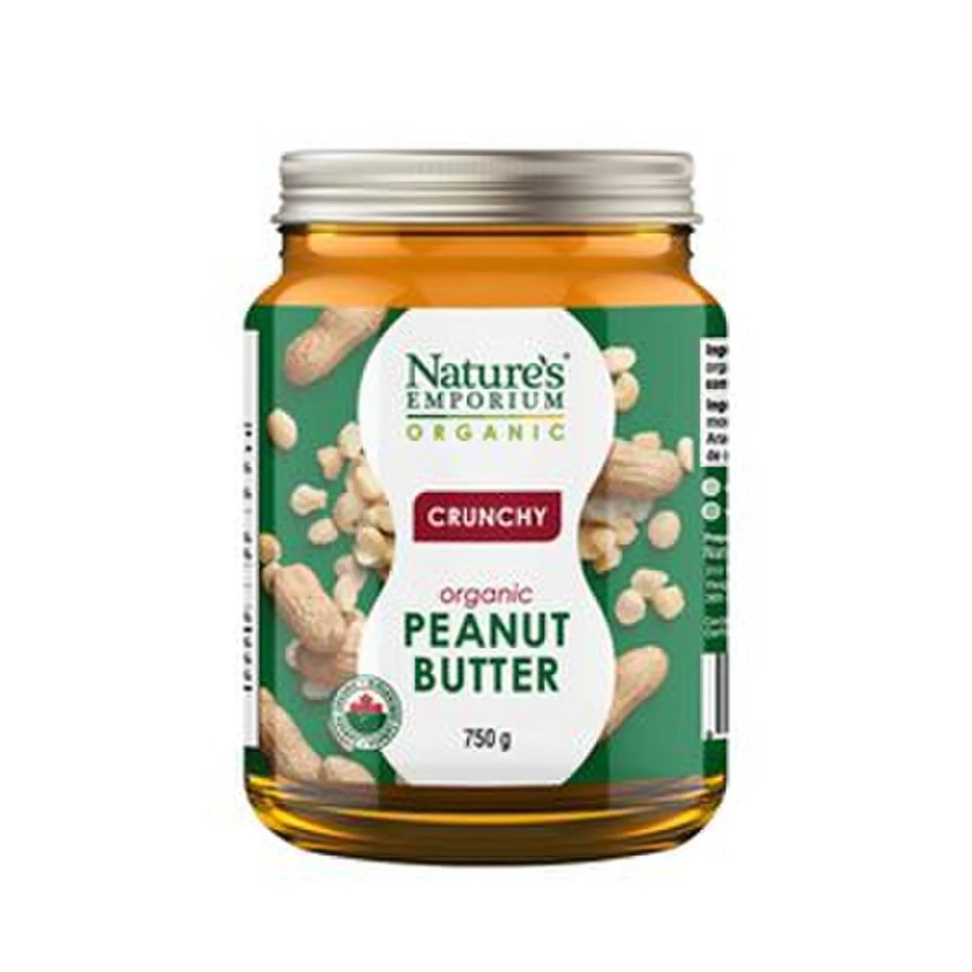 Natures Emporium Organic Peanut Butter Crunchy Org 750 g