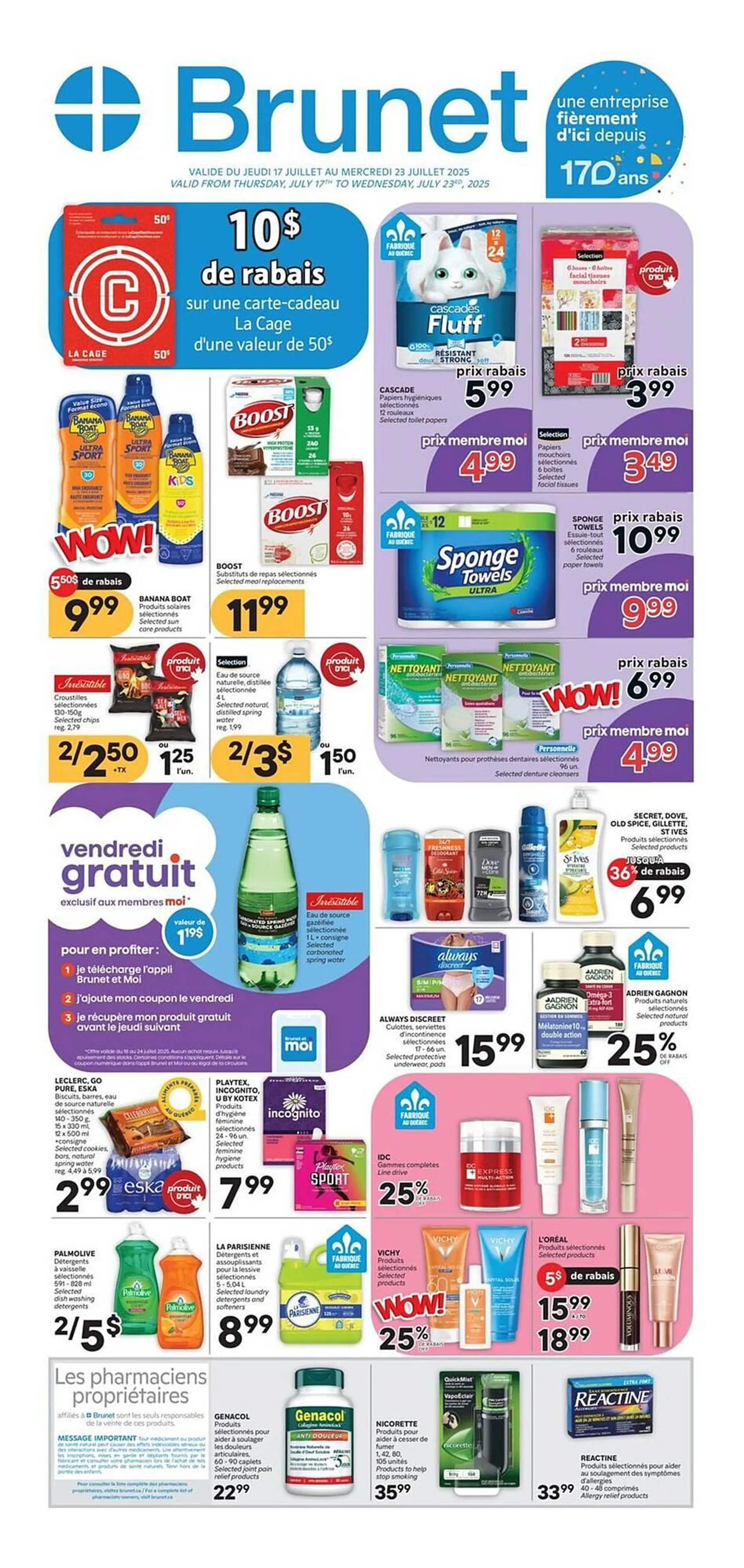 Brunet flyer from July 17 to July 23 2025 - flyer page 1