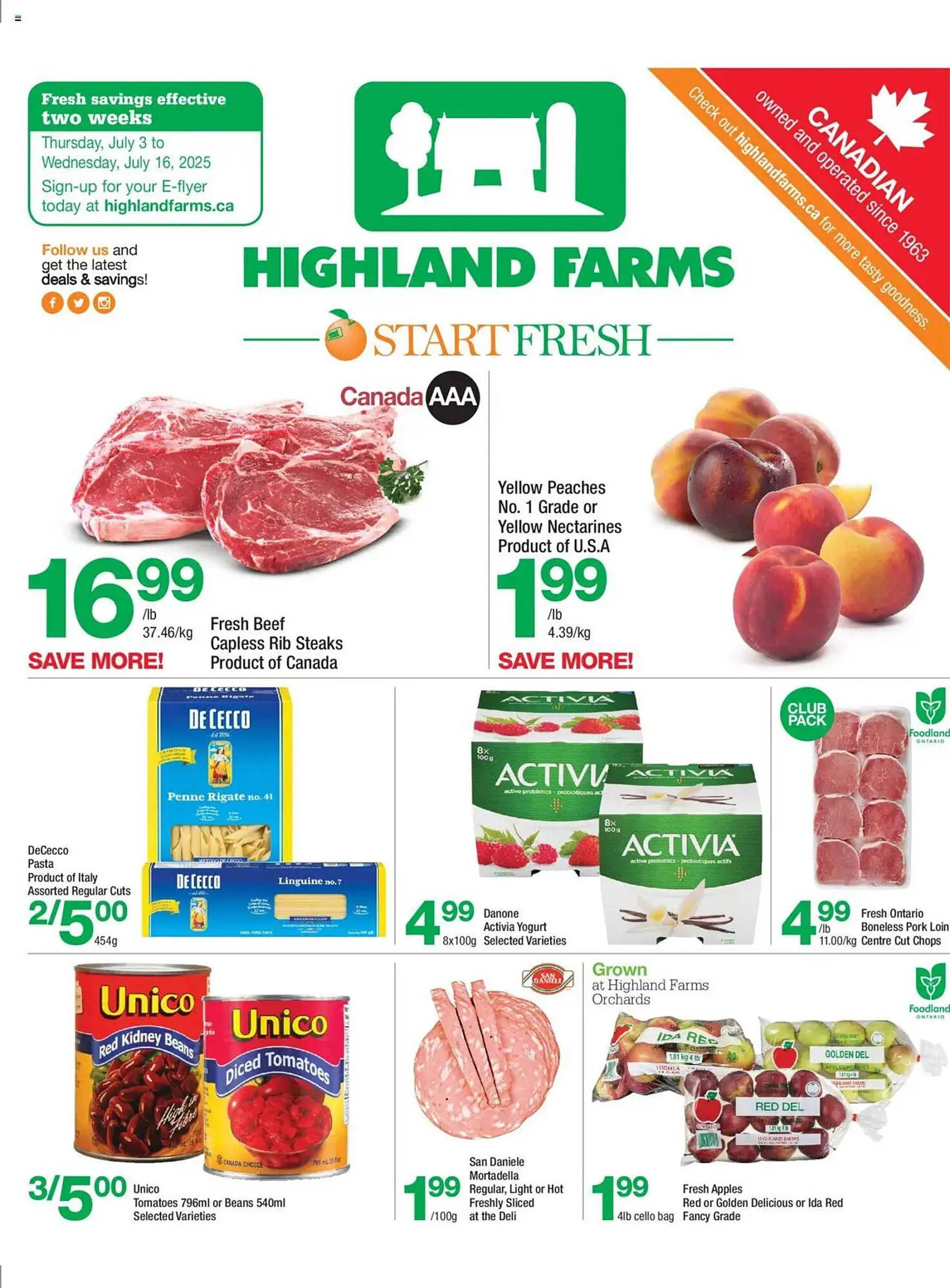 Highland Farms flyer - 1